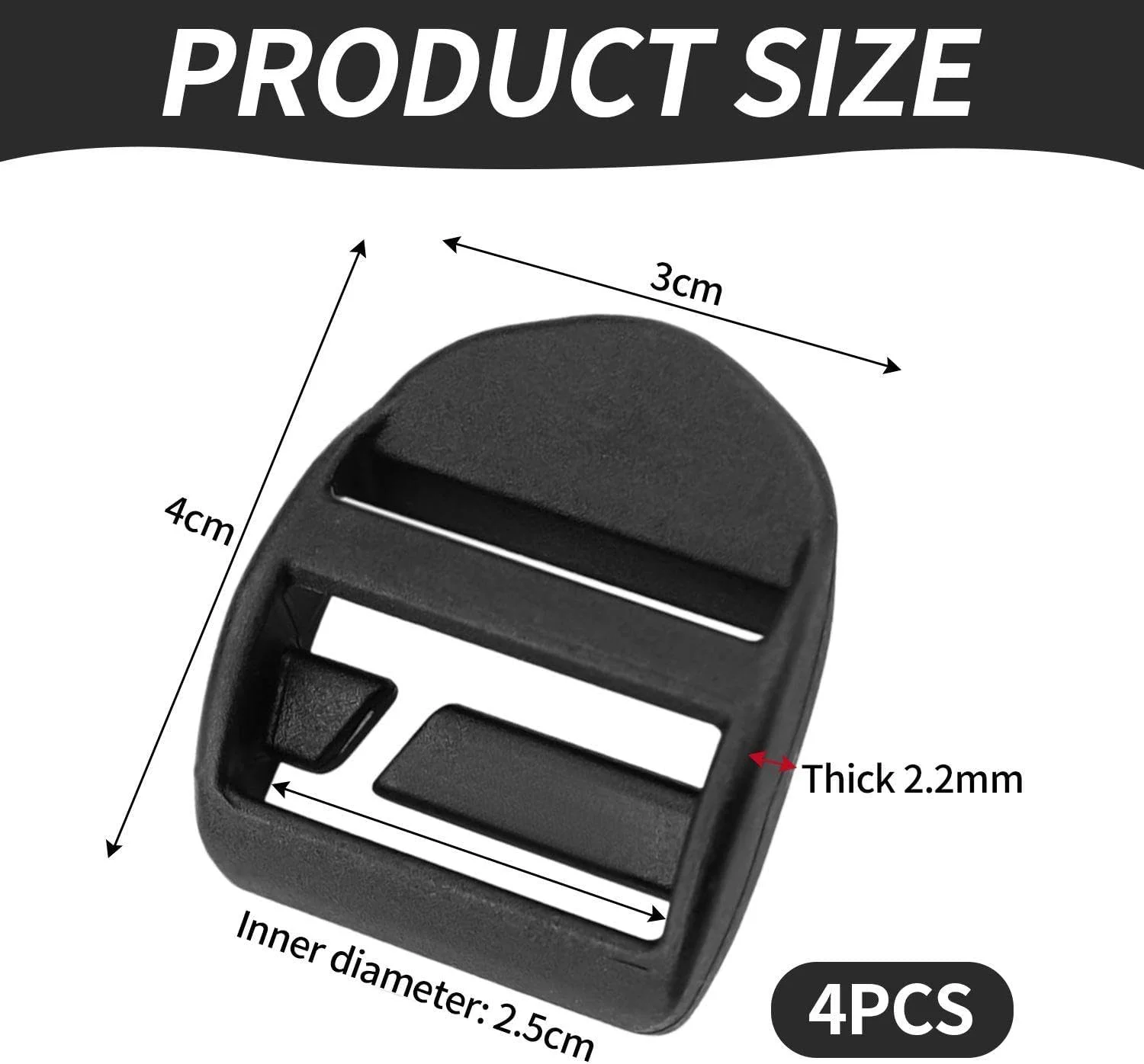 4 عدد سگک ثابت لوازم جانبی کوله پشتی، سگک های جایگزین کوله پشتی، سگک های نردبانی، قطعات یدکی کوله پشتی، سگک های جایگزین کوله پشتی، سگک های کوله پشتی، سگک های کمربند ایمنی، مشکی، تک سایز