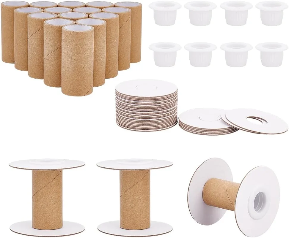 PH PandaHall 16 ست قرقره نخ کاغذی خالی، قرقره های بافندگی سیم قرقره های خیاطی کاغذی جداشدنی نگهدارنده روبان نخ برای نخ گلدوزی طناب صنایع دستی DIY، 50 میلی متر / 1.97 اینچ PH PandaHall 16 ست قرقره نخ کاغذی خالی، قرقره های بافندگی سیم قرقره های خیاطی کاغذی جداشدنی نگهدارنده روبان نخ برای نخ گلدوزی طناب صنایع دستی DIY، 50 میلی متر / 1.97 اینچ