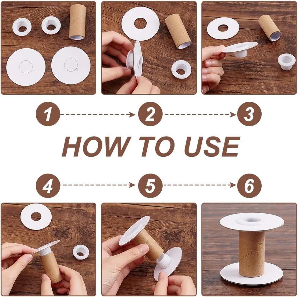 PH PandaHall 16 ست قرقره نخ کاغذی خالی، قرقره های بافندگی سیم قرقره های خیاطی کاغذی جداشدنی نگهدارنده روبان نخ برای نخ گلدوزی طناب صنایع دستی DIY، 50 میلی متر / 1.97 اینچ