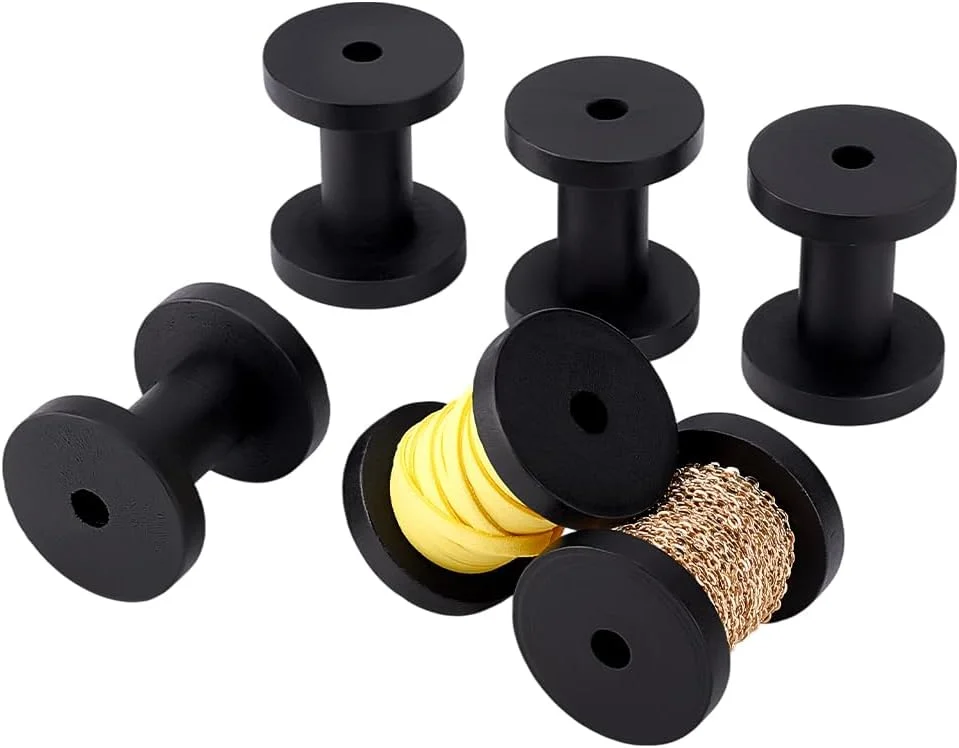 PH PandaHall 6 عدد ماسوره خالی چوبی، سازمان دهنده نخ، قرقره پیچ، نگهدارنده نخ دندان، ماسوره چوبی برای ماشین های خیاطی، پروژه گلدوزی، قلاب بافی، کاردستی، 5.8x5 سانتی متر، مشکی PH PandaHall 6 عدد ماسوره خالی چوبی، سازمان دهنده نخ، قرقره پیچ، نگهدارنده نخ دندان، ماسوره چوبی برای ماشین های خیاطی، پروژه گلدوزی، قلاب بافی، کاردستی، 5.8x5 سانتی متر، مشکی