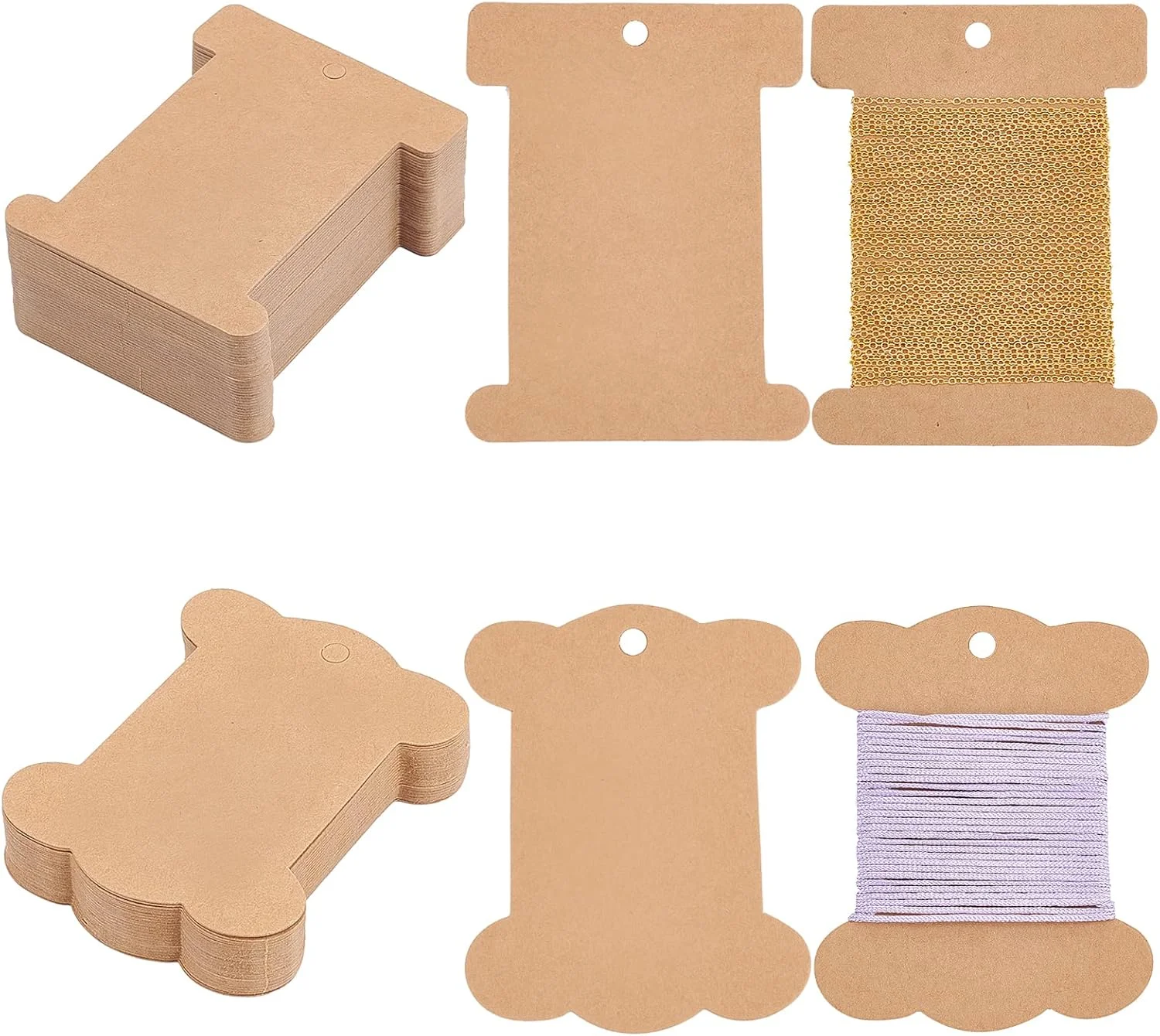 PH PandaHall 80 عدد ماسوره نخ تخت، ماسوره نخ، ماسوره کرافت، نگهدارنده نخ، کاردستی، خیاطی، ذخیره سازی برای نخ پنبه ای گلدوزی، کاردستی، خیاطی، 2 شکل