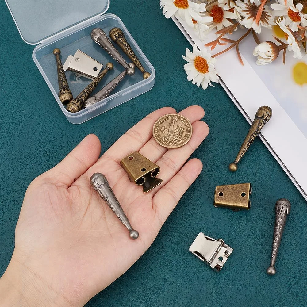 ست ساخت کراوات بولو PH PandaHall، شامل قطعات فلزی کراوات بولو در 2 رنگ، 4 عدد گیره لغزنده کراوات بولو آهنی، 8 عدد سرپوش انتهایی آلیاژی جایگزین برای ساخت دستبند، جواهرات، صنایع دستی و تزئین لباس