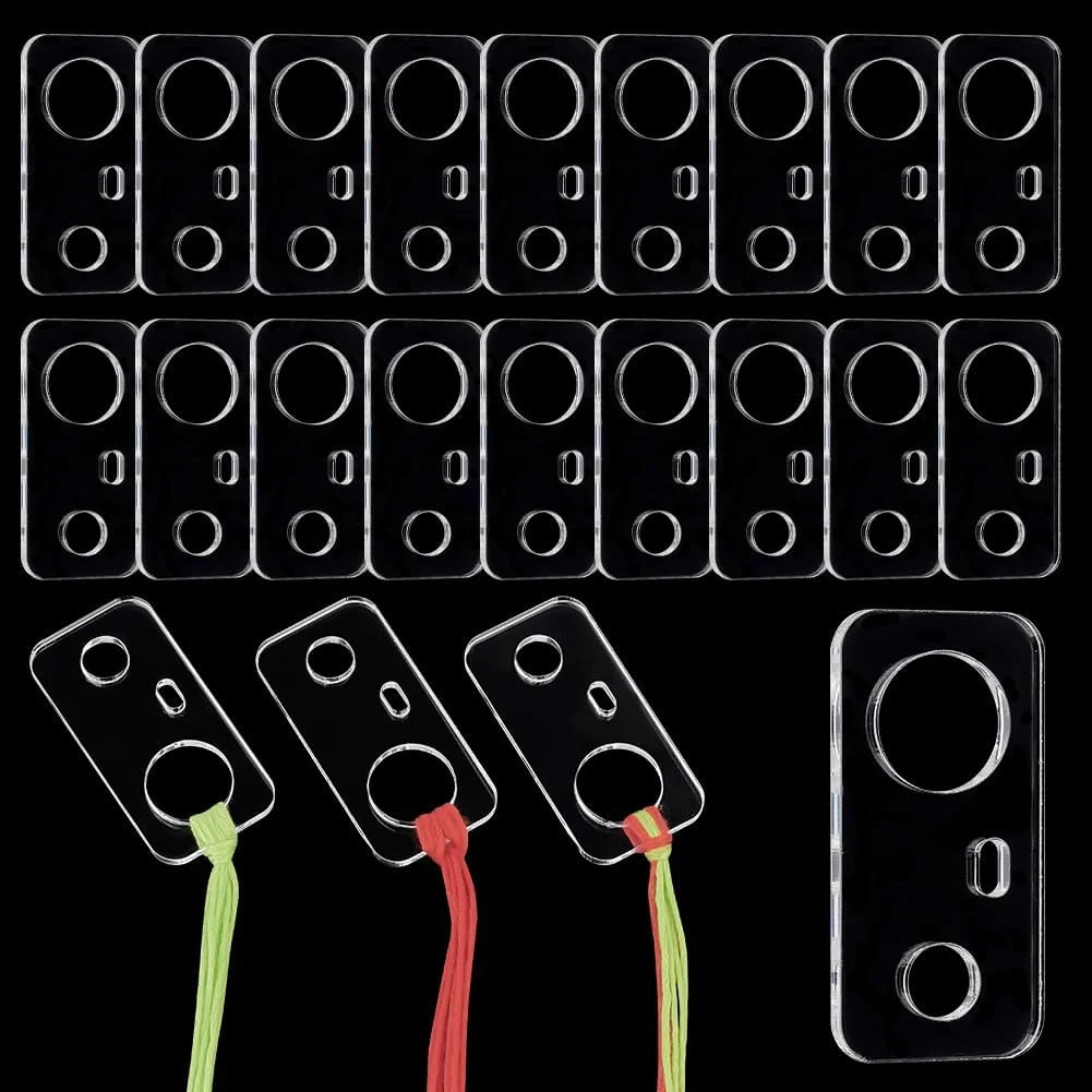 PH PandaHall 30 عدد قرقره نخ دندان اکریلیک، سازمان دهنده نخ دندان گلدوزی، نگهدارنده نخ خیاطی سفید، قرقره نخ کوک متقاطع، قطره نخ دندان برای لوازم خیاطی صنایع دستی، ذخیره سازی نخ بخیه 1x2 اینچ