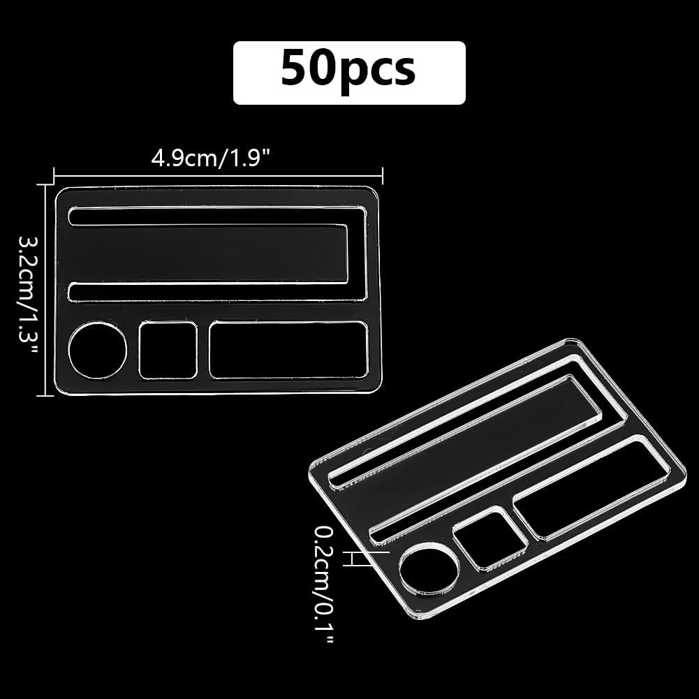 PH PandaHall ماسوره نخ گلدوزی، 50 عدد، سازمان دهنده نخ گلدوزی، کارت نخ گلدوزی شفاف، سازمان دهنده نخ کوک متقاطع، نگهدارنده نخ، کارت گلدوزی برای سازمان دهنده ذخیره سازی خیاطی، 3.2x4.9 سانتی متر