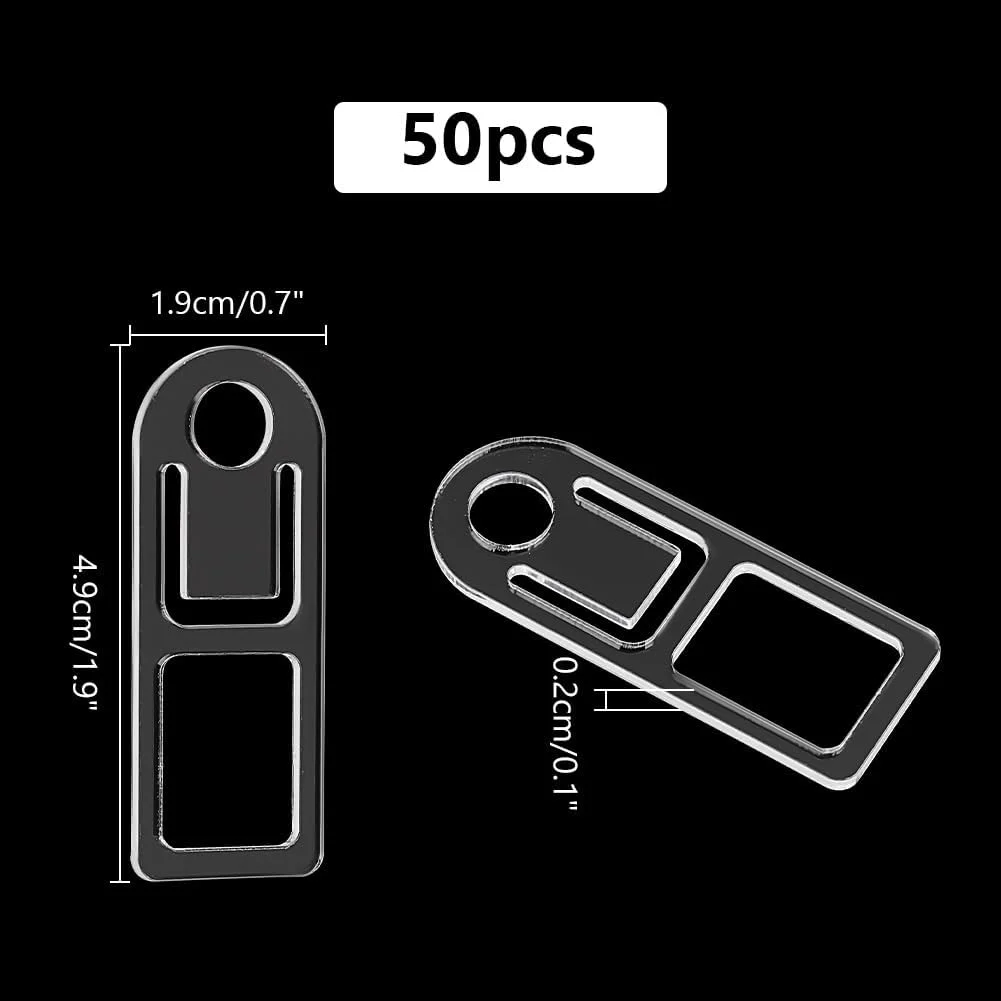 PH PandaHall ارگانایزر نخ گلدوزی، 50 عدد ماسوره نخ گلدوزی، کارت نخ گلدوزی شفاف، ارگانایزر نخ کوک متقاطع برای نگهدارنده نخ، ذخیره سازی خیاطی 4.9x1.9 سانتی متر