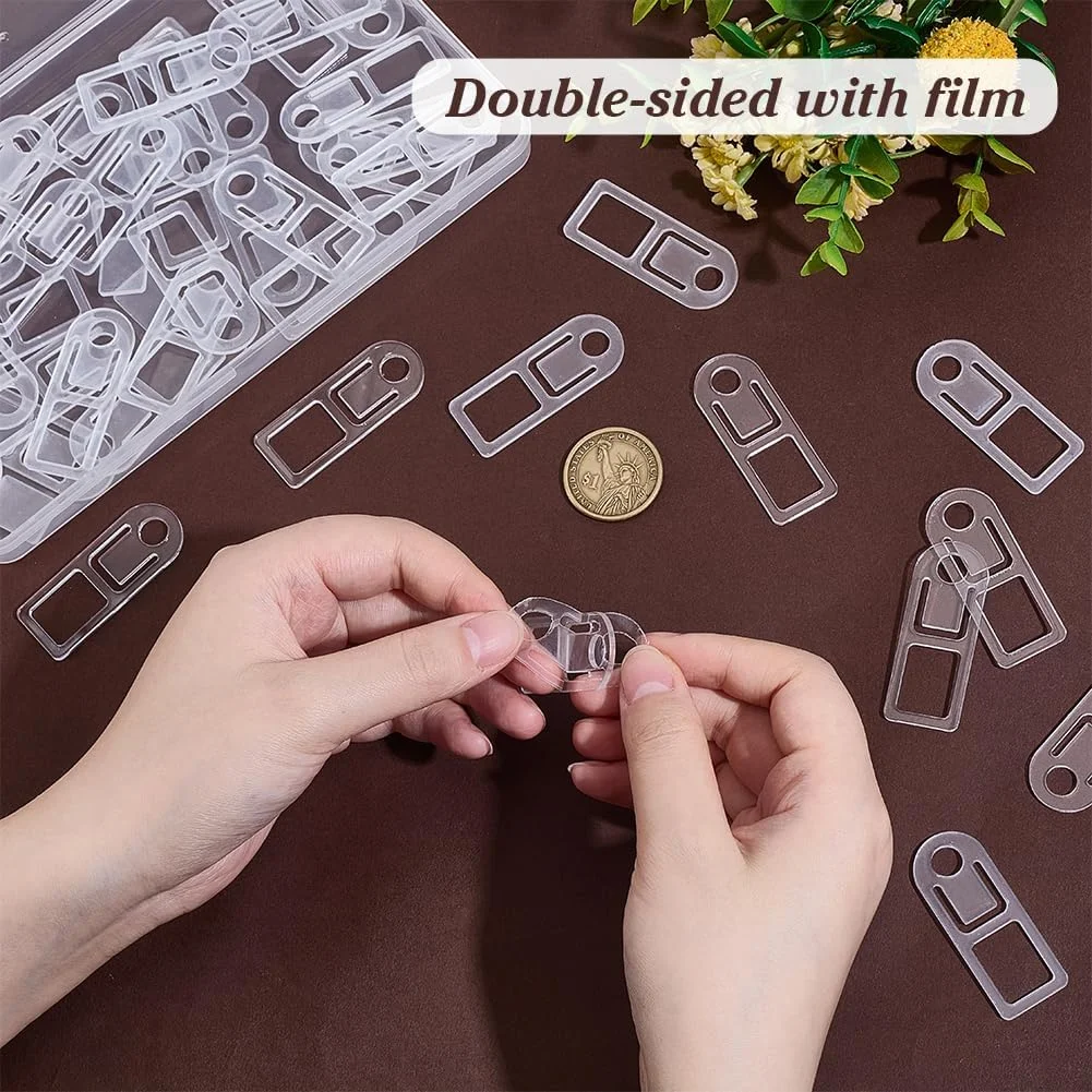 PH PandaHall ارگانایزر نخ گلدوزی، 50 عدد ماسوره نخ گلدوزی، کارت نخ گلدوزی شفاف، ارگانایزر نخ کوک متقاطع برای نگهدارنده نخ، ذخیره سازی خیاطی 4.9x1.9 سانتی متر