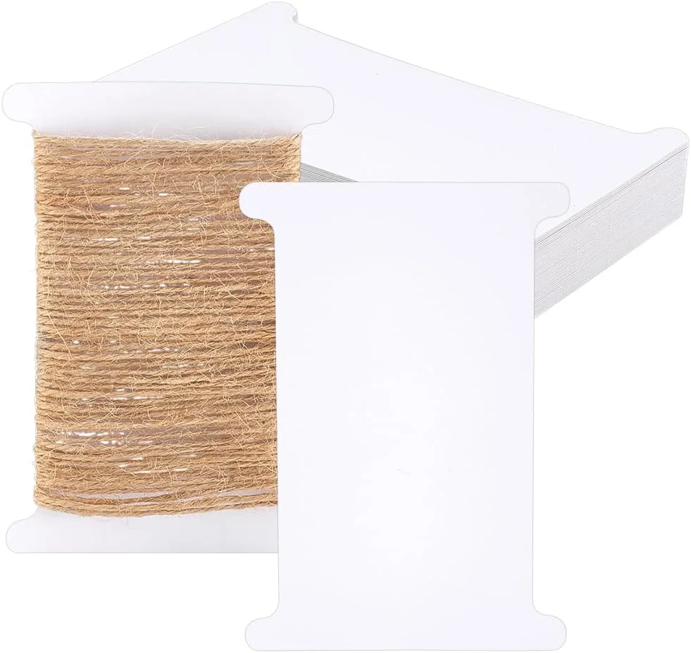 PH PandaHall 50 عدد ماسوره کاغذی، ماسوره های سفید تخت، ماسوره نخ، ماسوره نخ دندان، ارگانایزر ذخیره سازی روبان، ماسوره های کاغذی نخ، نگهدارنده نخ کارت برای گلدوزی، کوک متقاطع، کاردستی، خیاطی DIY