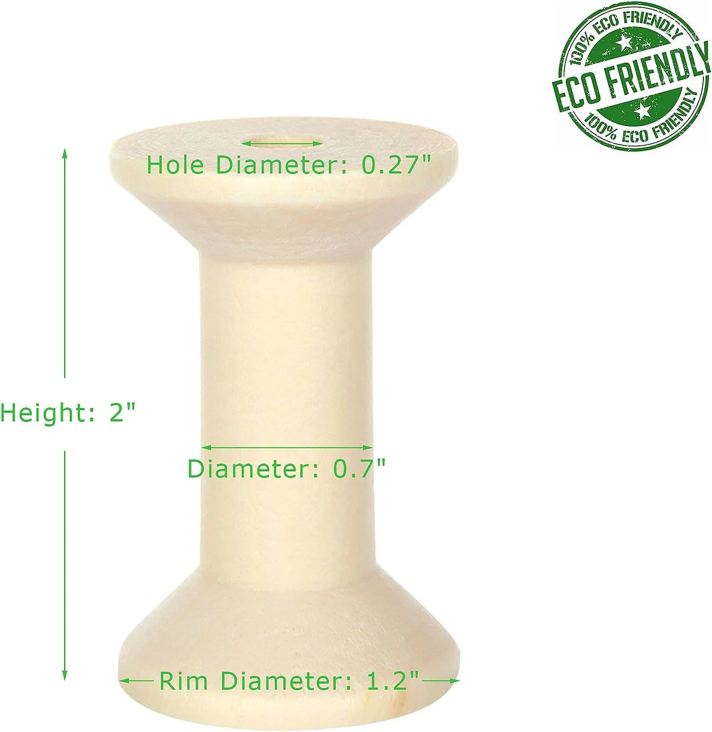پتیول، 40 عدد ماسوره چوبی برای صنایع دستی، 3 × 5 سانتی متر ماسوره چوبی پرداخت نشده، ماسوره نخ خالی بدون تراشه برای صنایع دستی و هنر