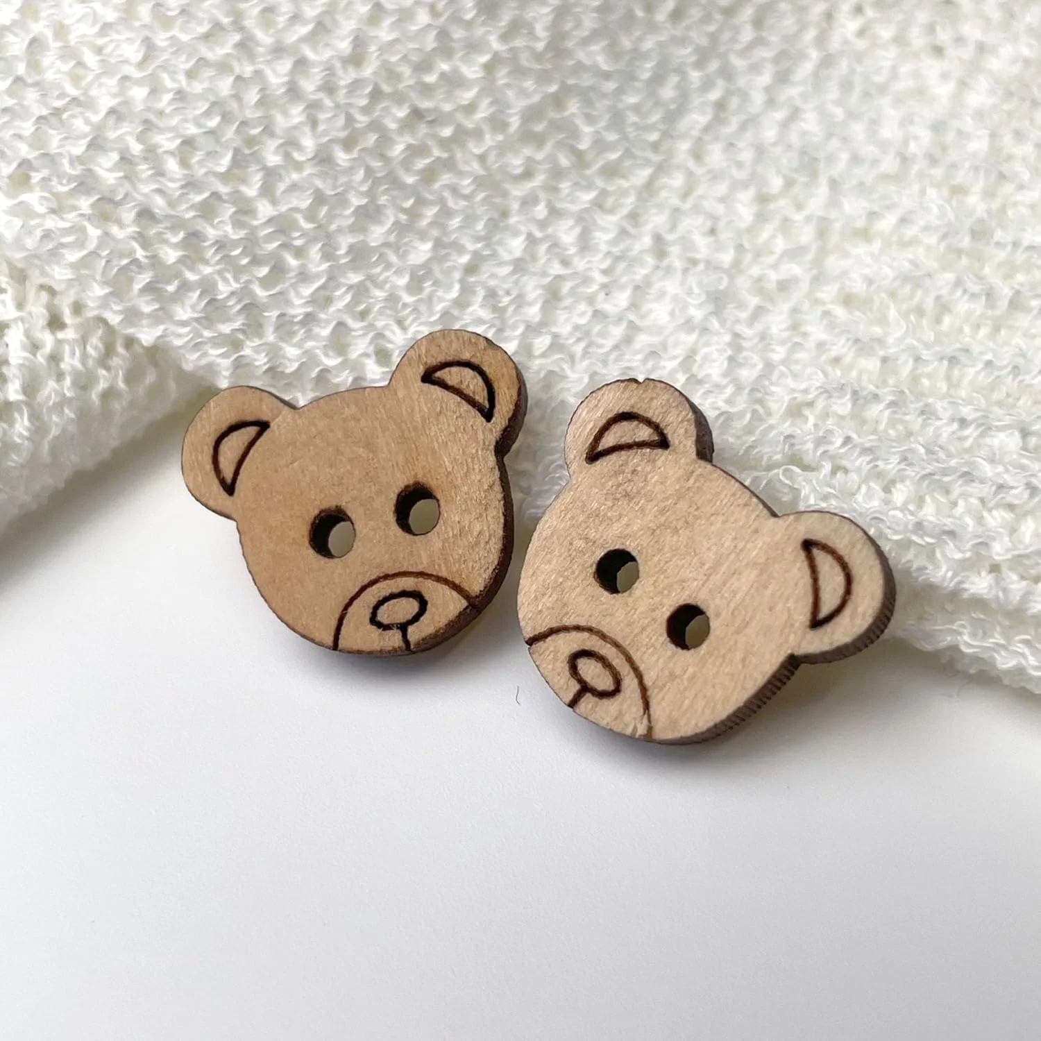 دکمه چوبی طرح حیوانات PETITECOCOCRAFTS - بسته 40 عددی