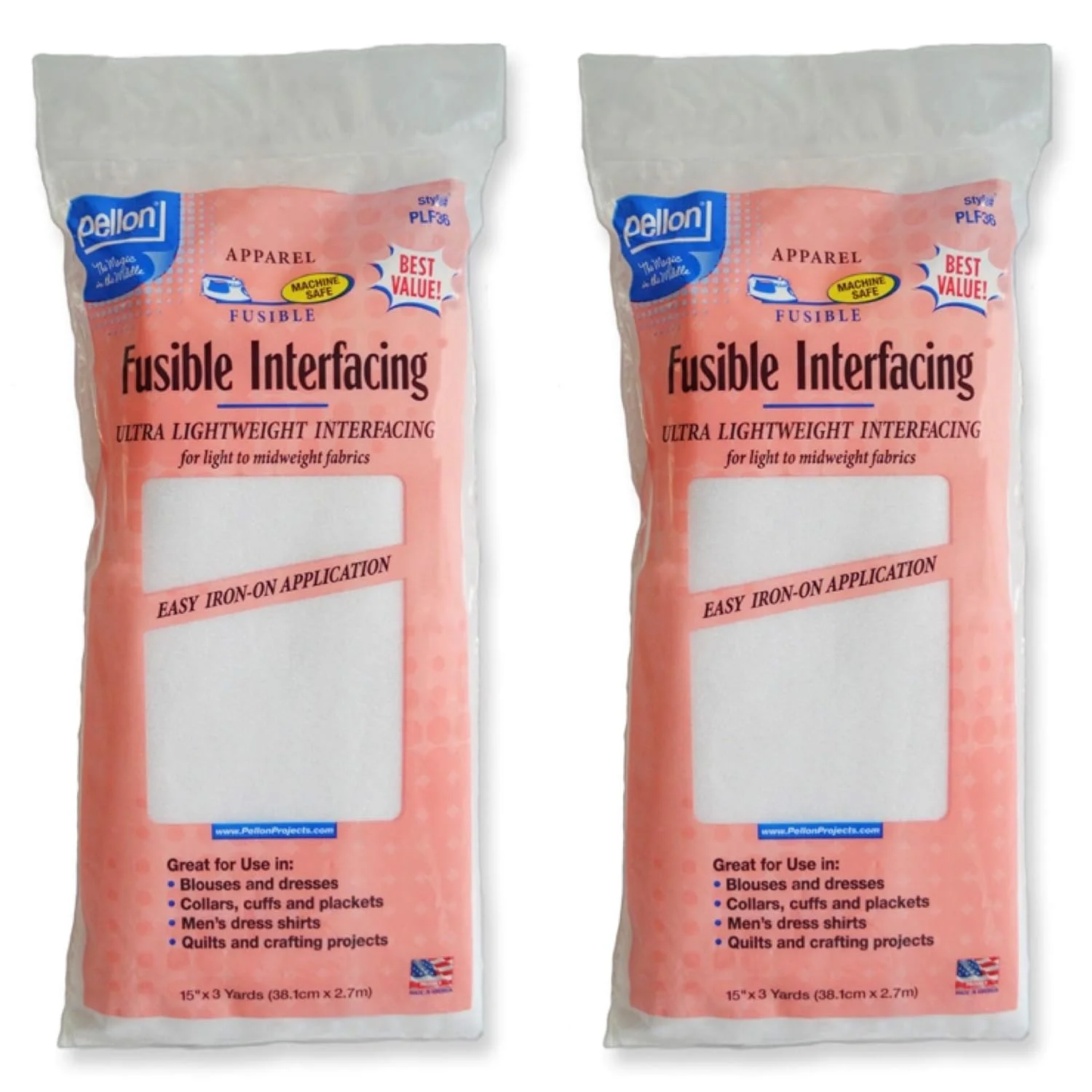 پلون لایی چسب پارچه ای سفید 38 سانتی متر در 2.7 متر، بسته 2 عددی پلون لایی چسب پارچه ای سفید 38 سانتی متر در 2.7 متر، بسته 2 عددی