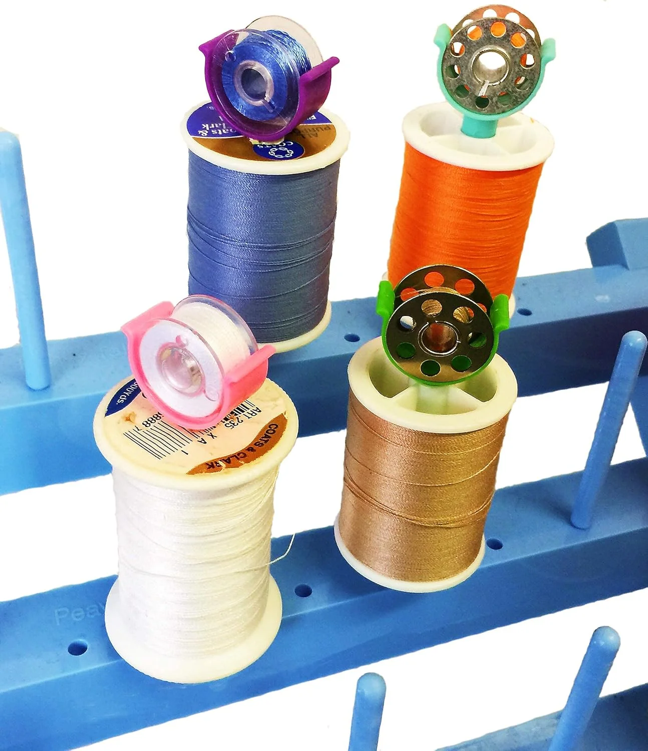 PeavyTailor گیره قرقره خیاطی 15 عددی، ابزار جانبی خیاطی، نگهدارنده گیره نخ رنگی