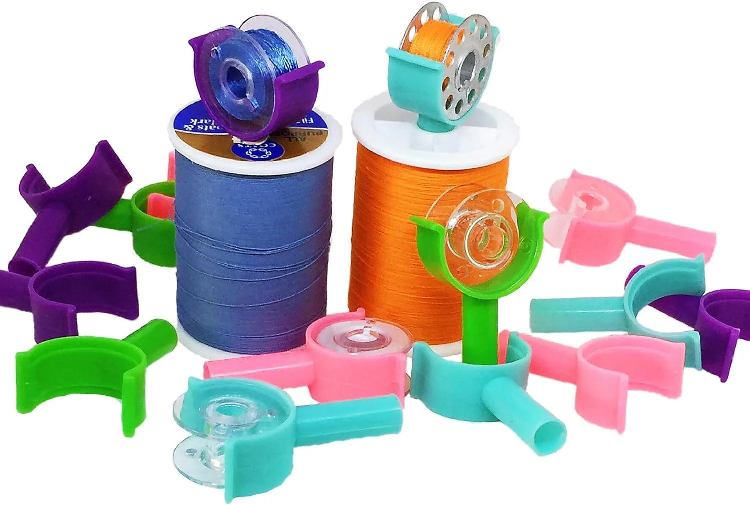 PeavyTailor گیره قرقره خیاطی 15 عددی، ابزار جانبی خیاطی، نگهدارنده گیره نخ رنگی