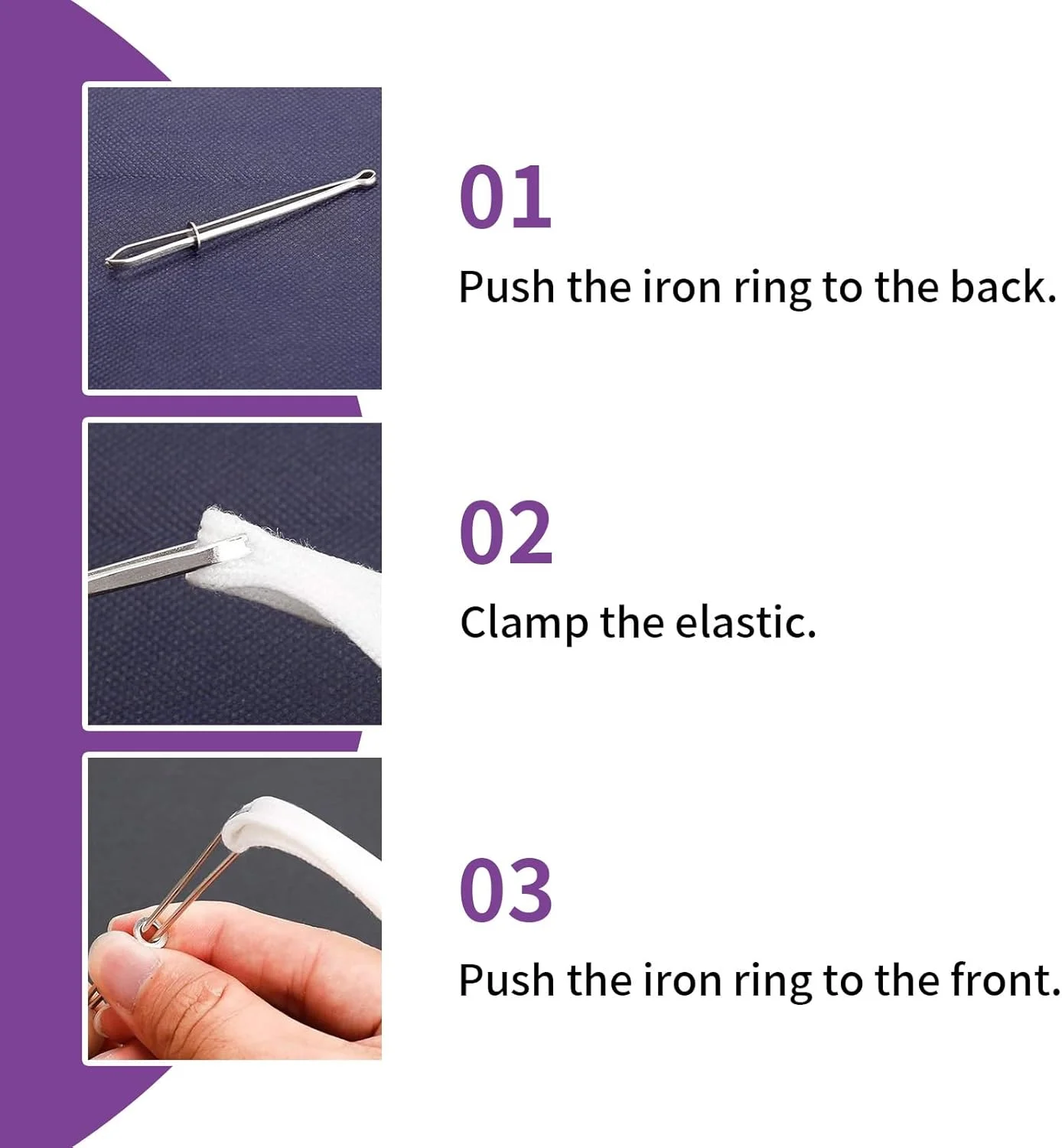 پهادو، مجموعه 9 عددی سوزن نخ کش بند، نوار پارچه ای، شامل 2 عدد نخ کش بند پلاستیکی انعطاف پذیر، 2 عدد قلاب برگرداننده حلقه دوزی استیل ضد زنگ، 2 عدد موچین فلزی، 3 عدد نخ کش پلاستیکی تخت
