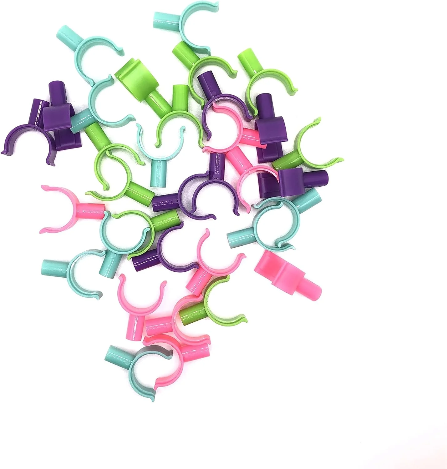 PeavyTailor 28 Pcs Bobbin Holders with Handle Part. The Bobbin Clips Spool Huggers for Sewing Machine Thread Storage. Categorize Your Bobbins on Your Own. Useful Sewing Tools for Bobbin Organization.