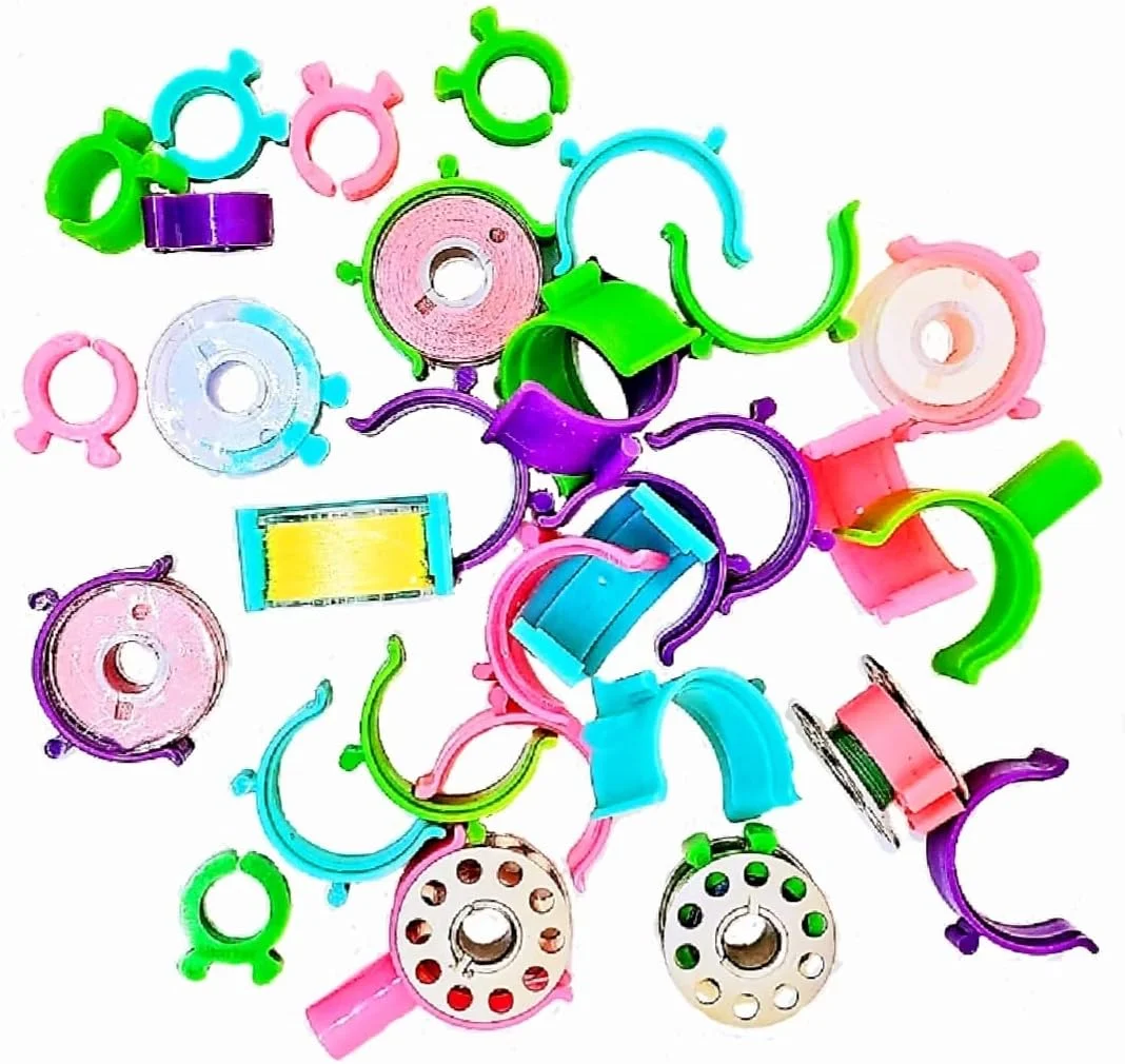 PeavyTailor گیره نگهدارنده ماسوره 45 عددی برای گلدوزی، تکه دوزی و نخ خیاطی PeavyTailor گیره نگهدارنده ماسوره 45 عددی برای گلدوزی، تکه دوزی و نخ خیاطی