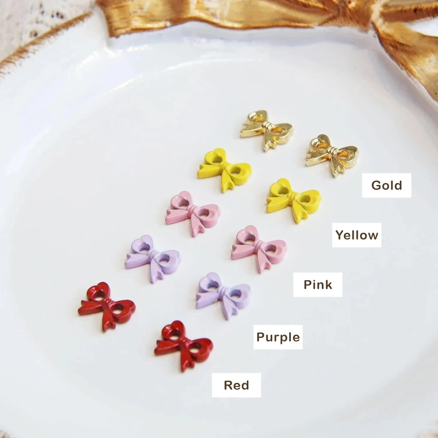 دکمه های فلزی مینیاتوری پاپیونی Peachcor، 6 میلی متر / 0.24 اینچ، دکمه های عروسکی، دکمه های لباس سایز عروسک، دکمه های بسیار کوچک برای پروژه های خیاطی عروسک، در 5 رنگ (10 عدد)