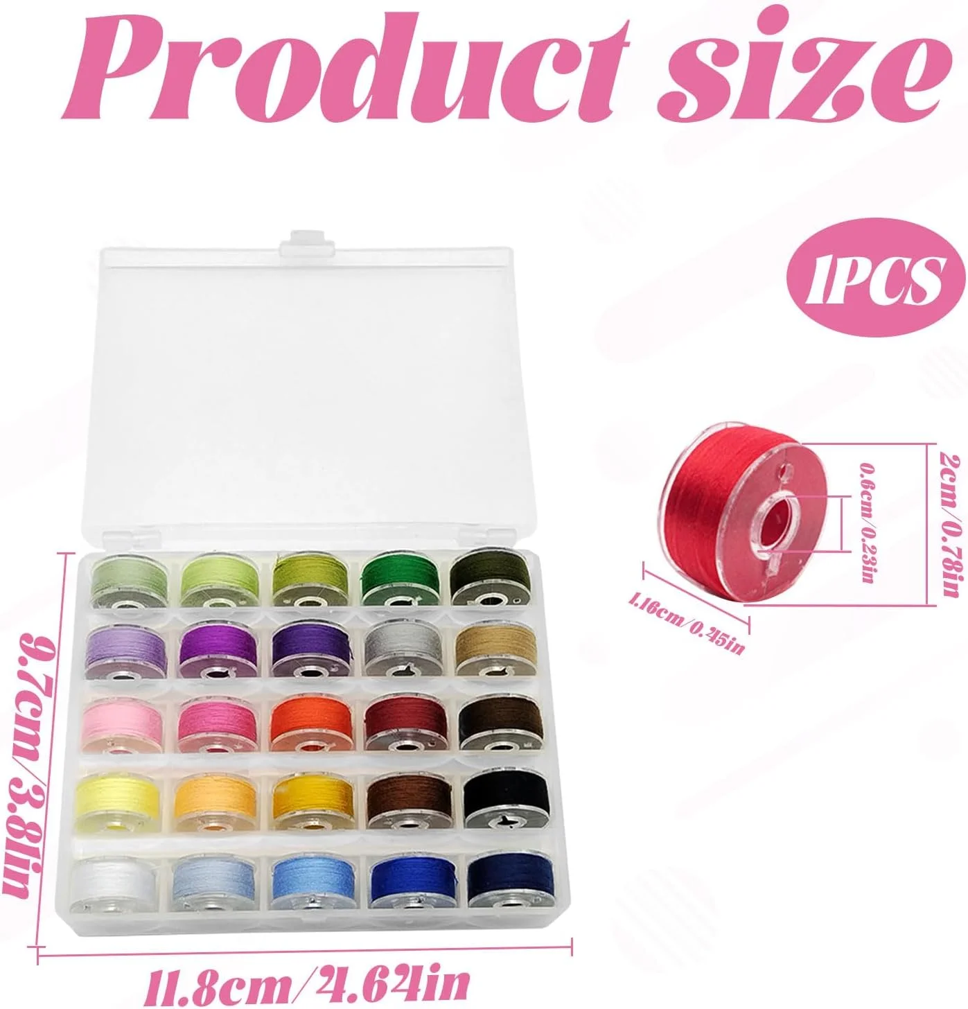 قرقره های چرخ خیاطی pcsfoe، لوازم جانبی چرخ خیاطی، بسته 25 رنگی همراه با جعبه نگهداری شفاف، ایده آل برای خیاطی، چرخ خیاطی های خانگی، پروژه های صنایع دستی و سایر کاربردها قرقره های چرخ خیاطی pcsfoe، لوازم جانبی چرخ خیاطی، بسته 25 رنگی همراه با جعبه نگهداری شفاف، ایده آل برای خیاطی، چرخ خیاطی های خانگی، پروژه های صنایع دستی و سایر کاربردها