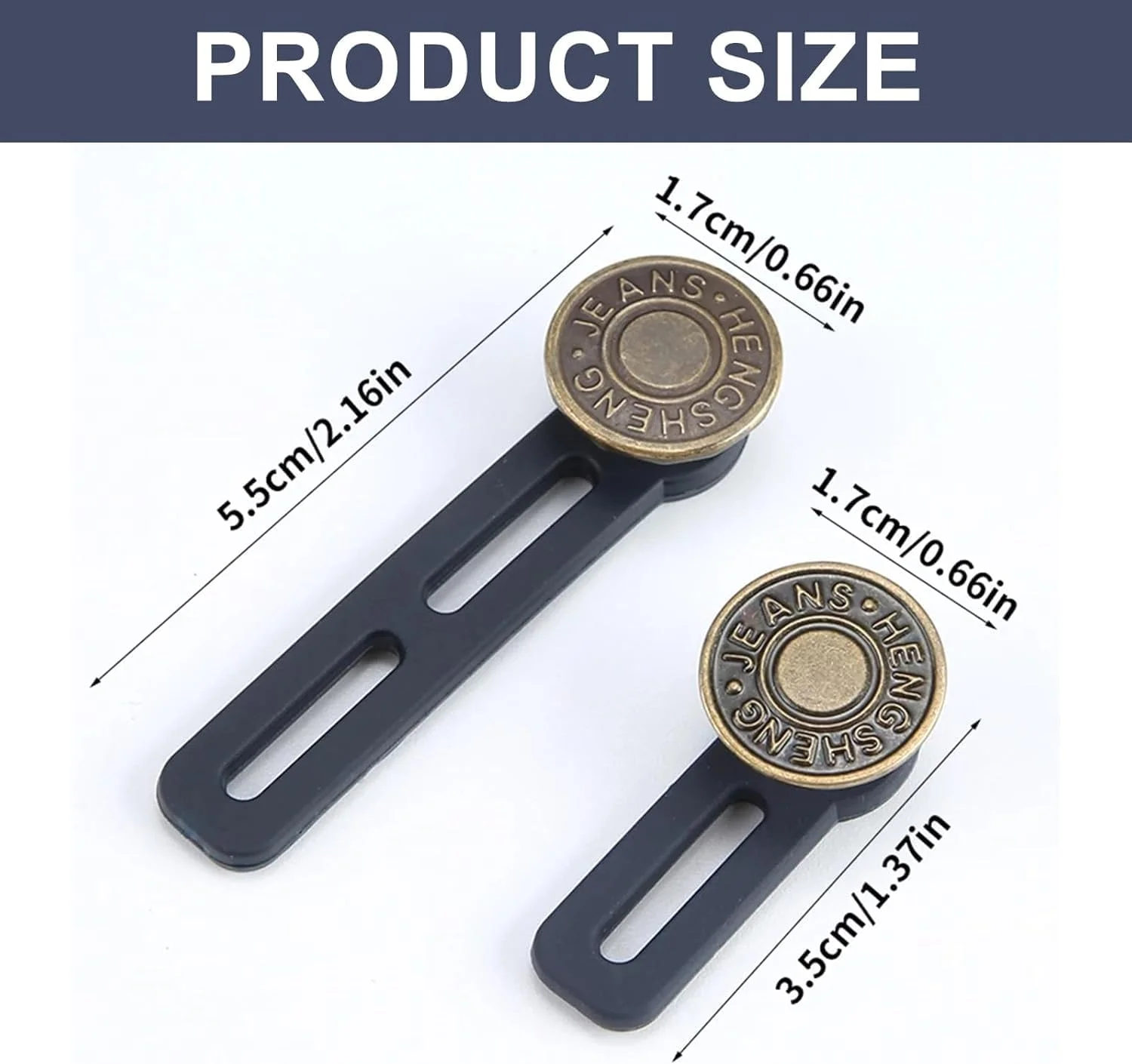 6 عدد افزایش دهنده دکمه برای شلوار - افزایش دهنده قابل تنظیم کمر برای شلوار و جین - افزایش دهنده دکمه الاستیک برای شلوار و دامن