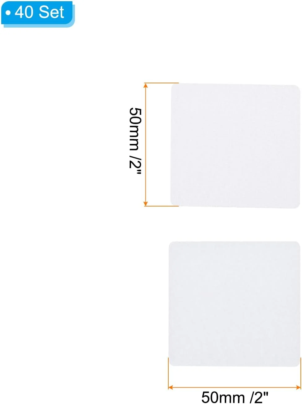 نقاط قلاب و حلقه ای 50x50 میلی متری، 40 ست نوار چسبی دو طرفه نایلونی مربعی خود چسب، اتصالات پشتی چسبنده قوی، سفید نقاط قلاب و حلقه ای 50x50 میلی متری، 40 ست نوار چسبی دو طرفه نایلونی مربعی خود چسب، اتصالات پشتی چسبنده قوی، سفید