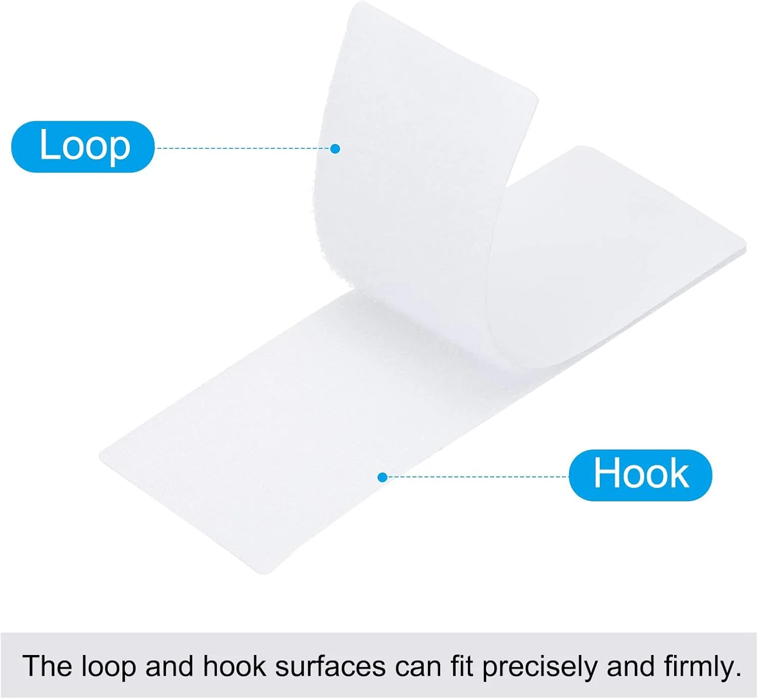 نقاط قلاب و حلقه ای 50x50 میلی متری، 40 ست نوار چسبی دو طرفه نایلونی مربعی خود چسب، اتصالات پشتی چسبنده قوی، سفید نقاط قلاب و حلقه ای 50x50 میلی متری، 40 ست نوار چسبی دو طرفه نایلونی مربعی خود چسب، اتصالات پشتی چسبنده قوی، سفید