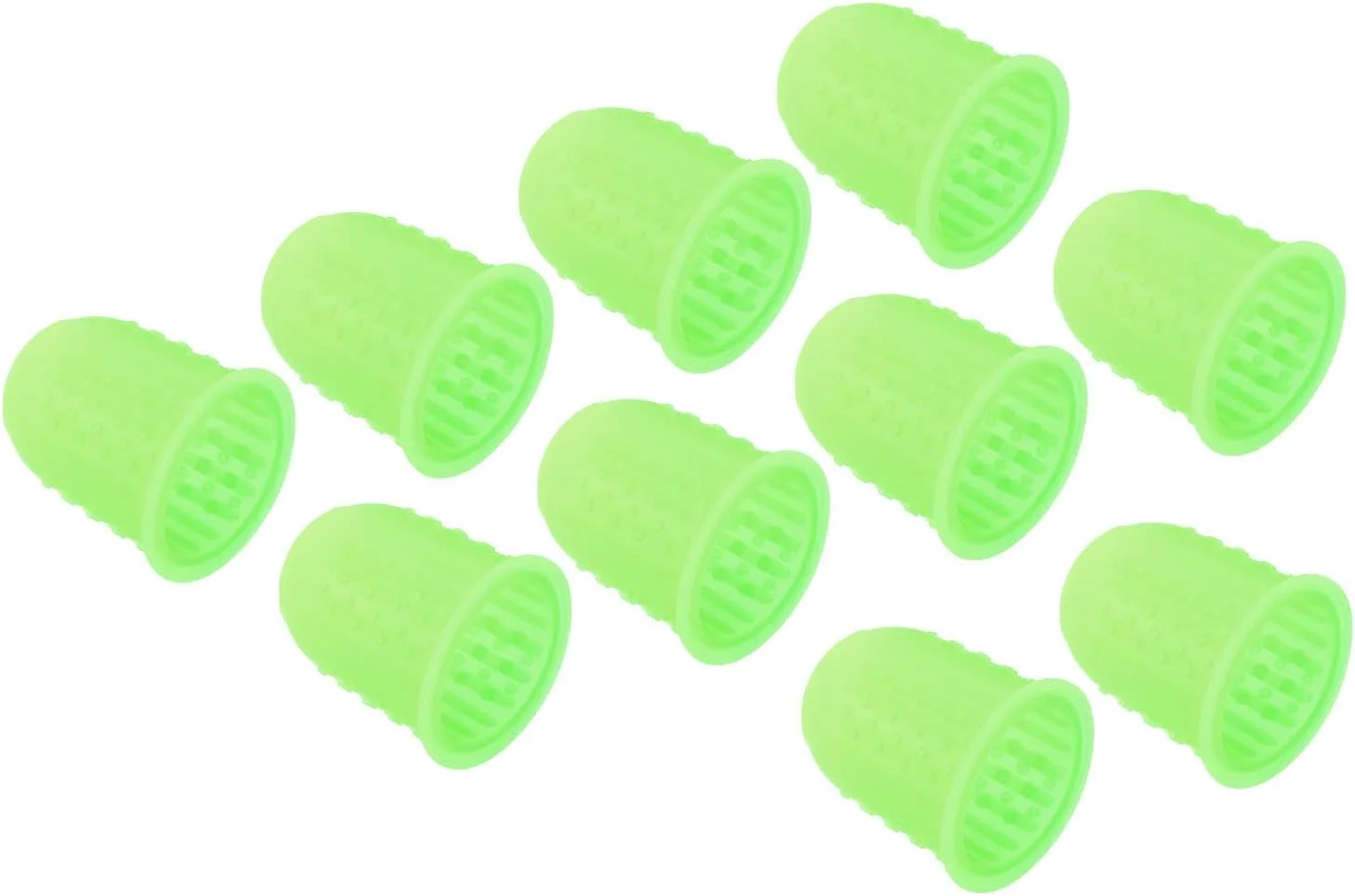 پد انگشتی لاستیکی پاتیکیل 0.67 اینچ، بسته 20 عددی محافظ نوک انگشت سیلیکونی برای شمارش، مرتب سازی، خیاطی اداری، سایز متوسط ​​سبز