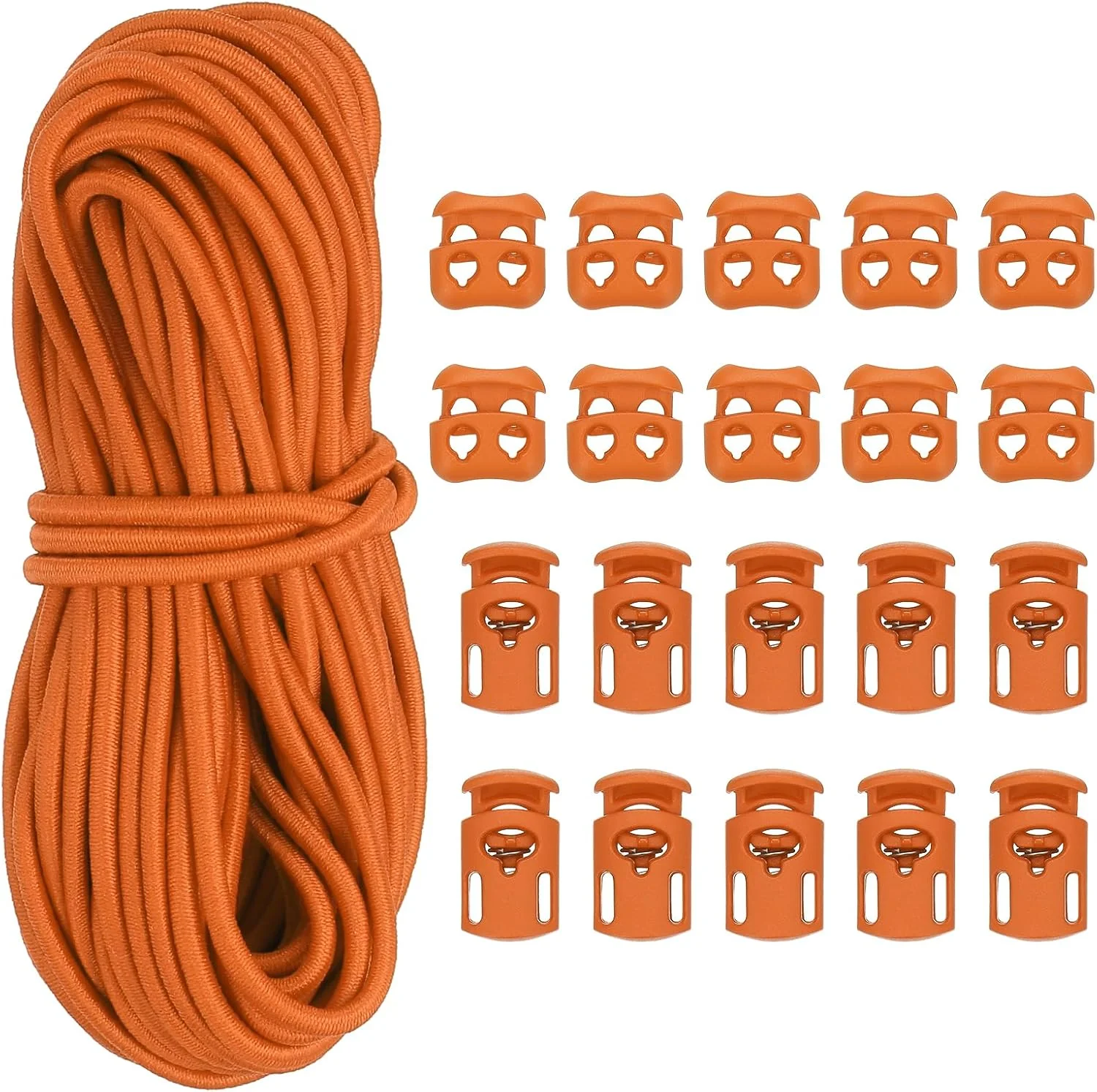 طناب بانجی کشی 15 متری PATIKIL به همراه 10 عدد قفل طناب تک سوراخ و 10 عدد استاپر فنری دو سوراخ برای پاراکورد، بند کفش، لباس، کوله پشتی، کیف، نارنجی طناب بانجی کشی 15 متری PATIKIL به همراه 10 عدد قفل طناب تک سوراخ و 10 عدد استاپر فنری دو سوراخ برای پاراکورد، بند کفش، لباس، کوله پشتی، کیف، نارنجی