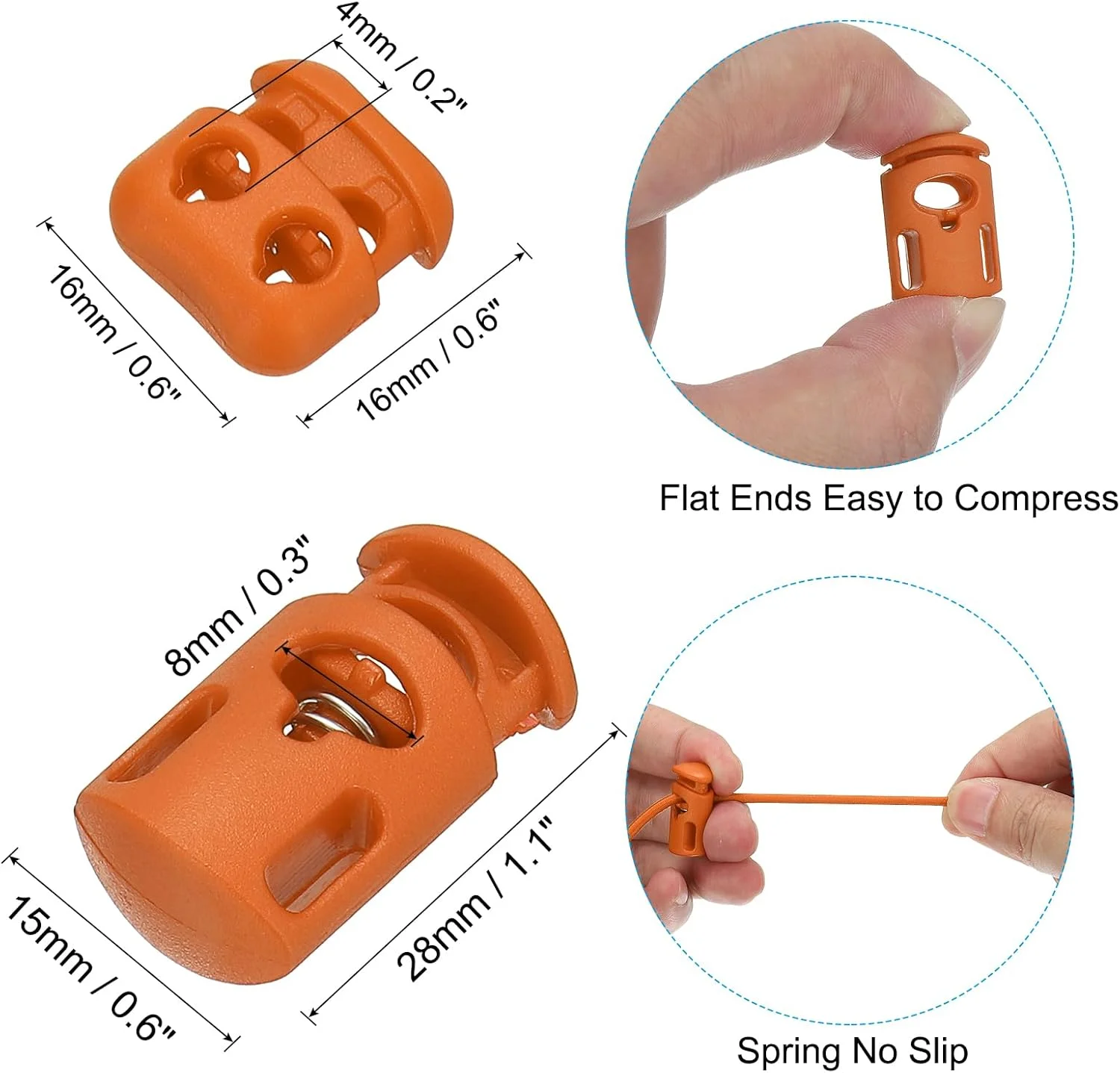 طناب بانجی کشی 15 متری PATIKIL به همراه 10 عدد قفل طناب تک سوراخ و 10 عدد استاپر فنری دو سوراخ برای پاراکورد، بند کفش، لباس، کوله پشتی، کیف، نارنجی طناب بانجی کشی 15 متری PATIKIL به همراه 10 عدد قفل طناب تک سوراخ و 10 عدد استاپر فنری دو سوراخ برای پاراکورد، بند کفش، لباس، کوله پشتی، کیف، نارنجی