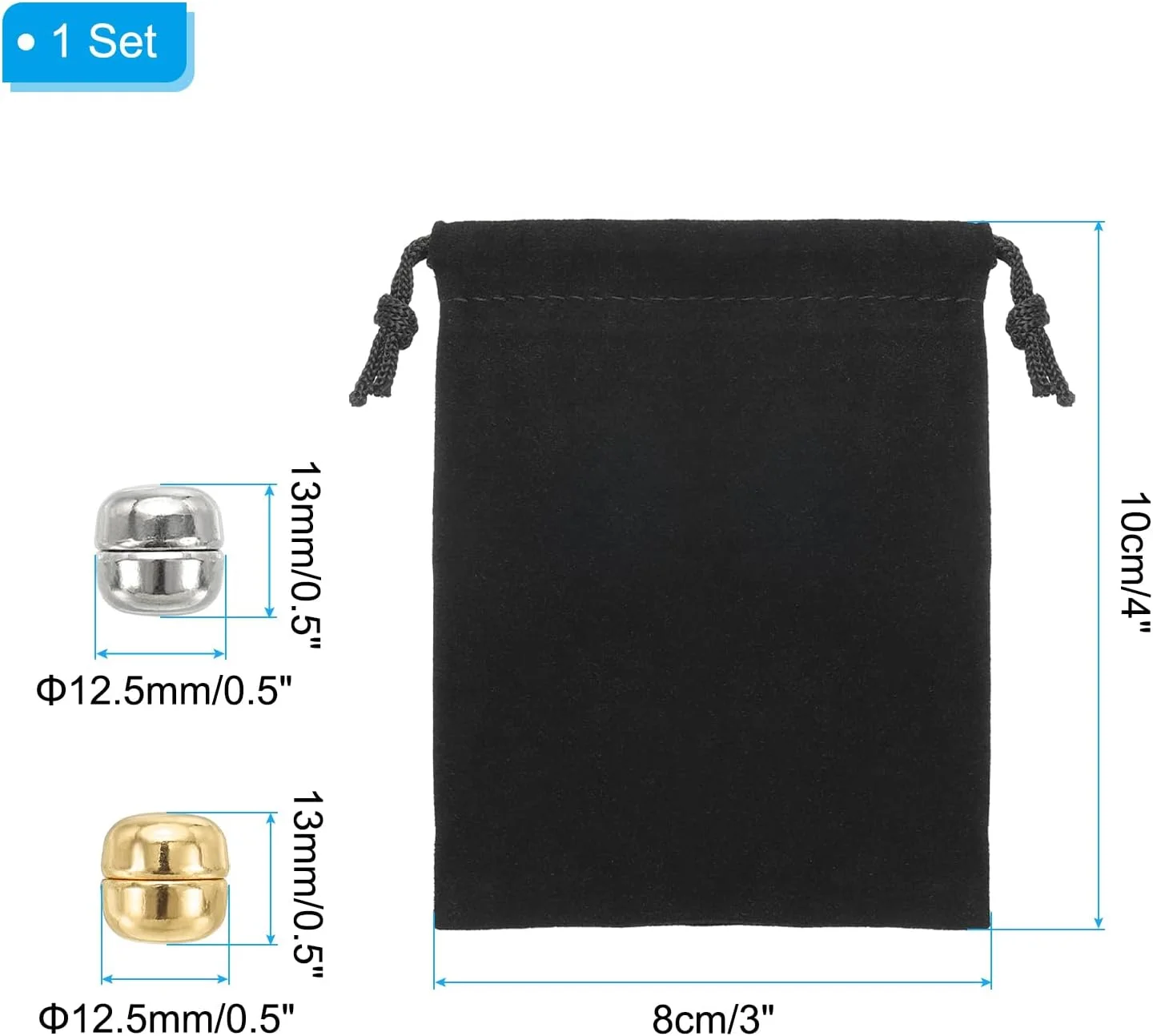 گیره مغناطیسی حجاب پاتیکیل با کیف نگهداری، 1 جفت دکمه های بسیار قوی بدون گیر کردن، گیره روسری مغناطیسی بدون سوزن چند منظوره برای لباس زنانه پرده، نقره ای، طلایی گیره مغناطیسی حجاب پاتیکیل با کیف نگهداری، 1 جفت دکمه های بسیار قوی بدون گیر کردن، گیره روسری مغناطیسی بدون سوزن چند منظوره برای لباس زنانه پرده، نقره ای، طلایی
