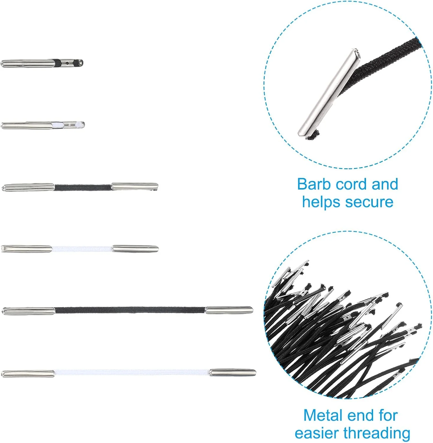 بند سیم خاردار الاستیک PATIKIL، 2 اینچ / 52 میلی متر، 200 عدد حلقه کششی 2 میلی متری با اتصالات میله فلزی برای کلاه، ماسک، منو، صنایع دستی، کتاب، سفید بند سیم خاردار الاستیک PATIKIL، 2 اینچ / 52 میلی متر، 200 عدد حلقه کششی 2 میلی متری با اتصالات میله فلزی برای کلاه، ماسک، منو، صنایع دستی، کتاب، سفید
