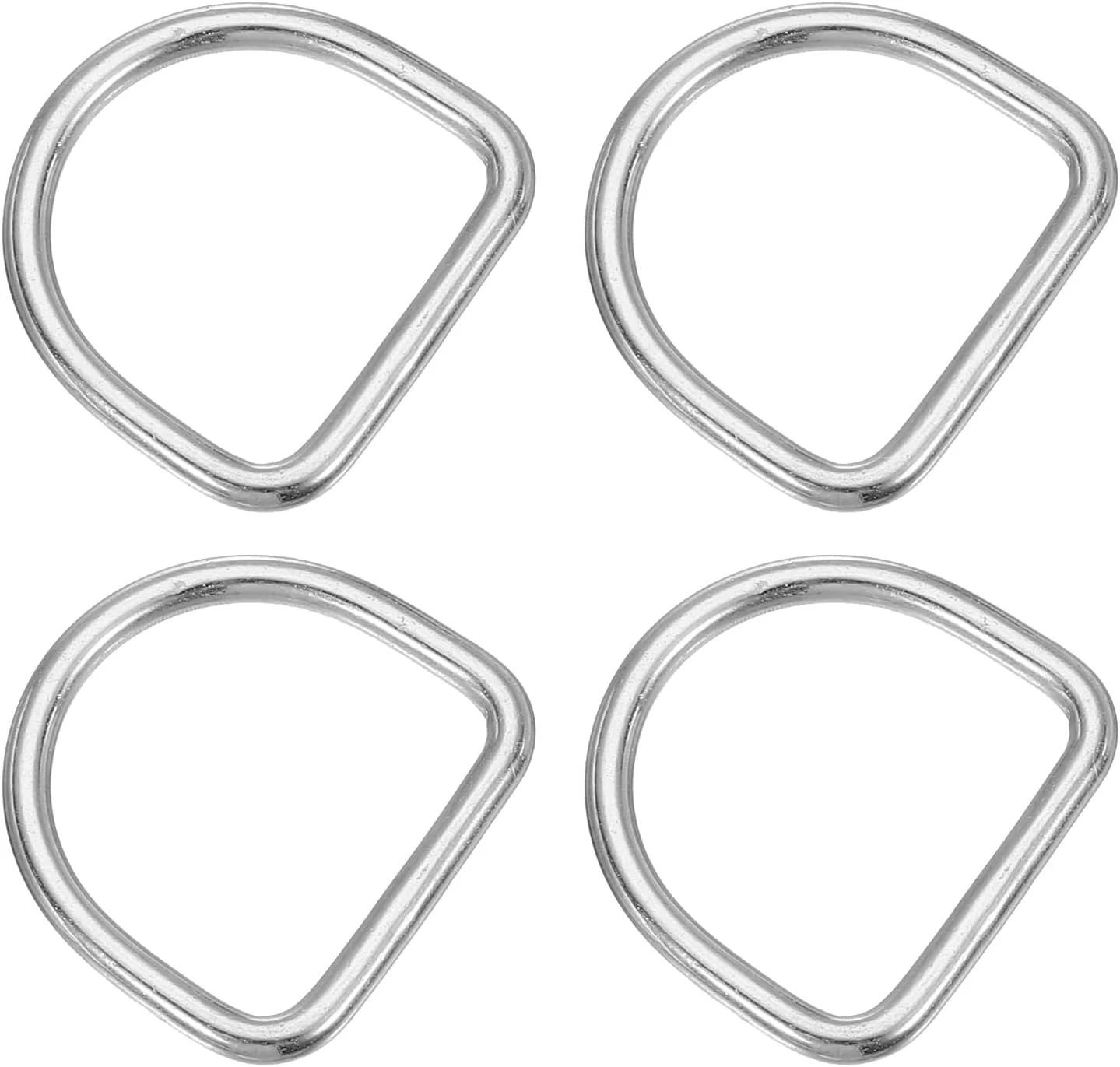 حلقه های فلزی D شکل PATIKIL، حلقه های D جوش داده شده از جنس استنلس استیل 304، لوازم جانبی DIY برای کمربند، خیاطی و قلاده سگ