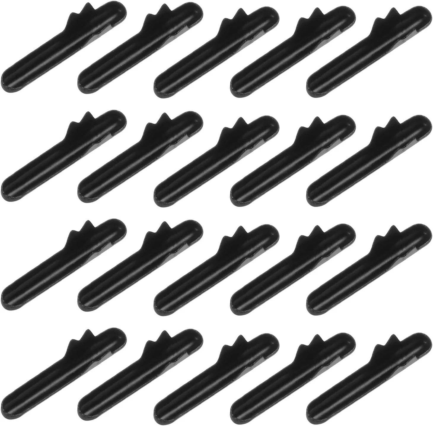 سرهای گیره دار طناب الاستیک PATIKIL، 500 عدد بست فلزی نیمه پوششی طناب فنری مسی برای اتصال، آویزان کردن و کارهای DIY، مشکی