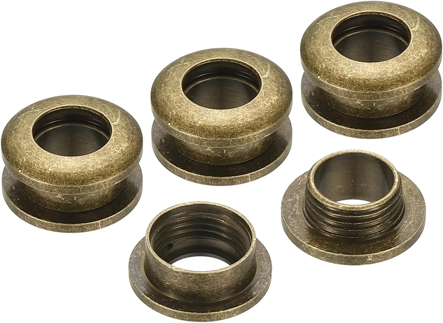 چشمی های سوراخ برنجی جامد 7 میلی متری (2/7 اینچ) PATIKIL، 4 عدد گرومت خود پشتی قوس دار با واشر برای کفش، لباس، صنایع دستی، کیف، چرم، برنزی