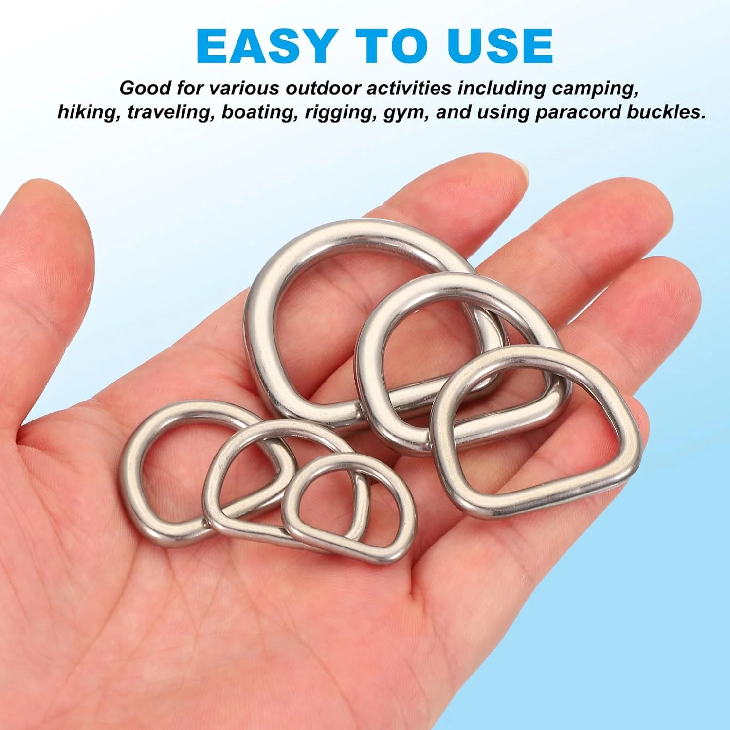 حلقه های فلزی D شکل PATIKIL، حلقه های D جوش داده شده از جنس استنلس استیل 304، لوازم جانبی DIY برای کمربند، خیاطی و قلاده سگ حلقه های فلزی D شکل PATIKIL، حلقه های D جوش داده شده از جنس استنلس استیل 304، لوازم جانبی DIY برای کمربند، خیاطی و قلاده سگ