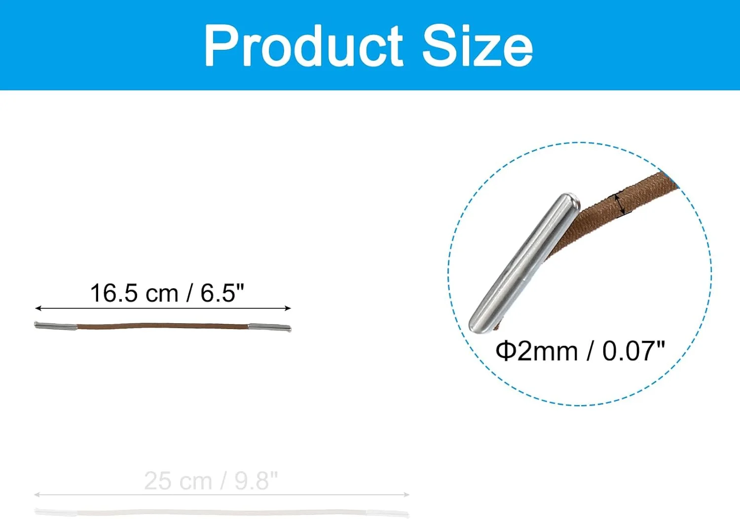 سیم خاردار الاستیک 16.5 سانتی متری PATIKIL، بسته 50 عددی سیم گرد کشسان 2 میلی متری با بست های فلزی خاردار برای کلاه، ماسک، منو، صنایع دستی، کتاب، قهوه ای سیم خاردار الاستیک 16.5 سانتی متری PATIKIL، بسته 50 عددی سیم گرد کشسان 2 میلی متری با بست های فلزی خاردار برای کلاه، ماسک، منو، صنایع دستی، کتاب، قهوه ای