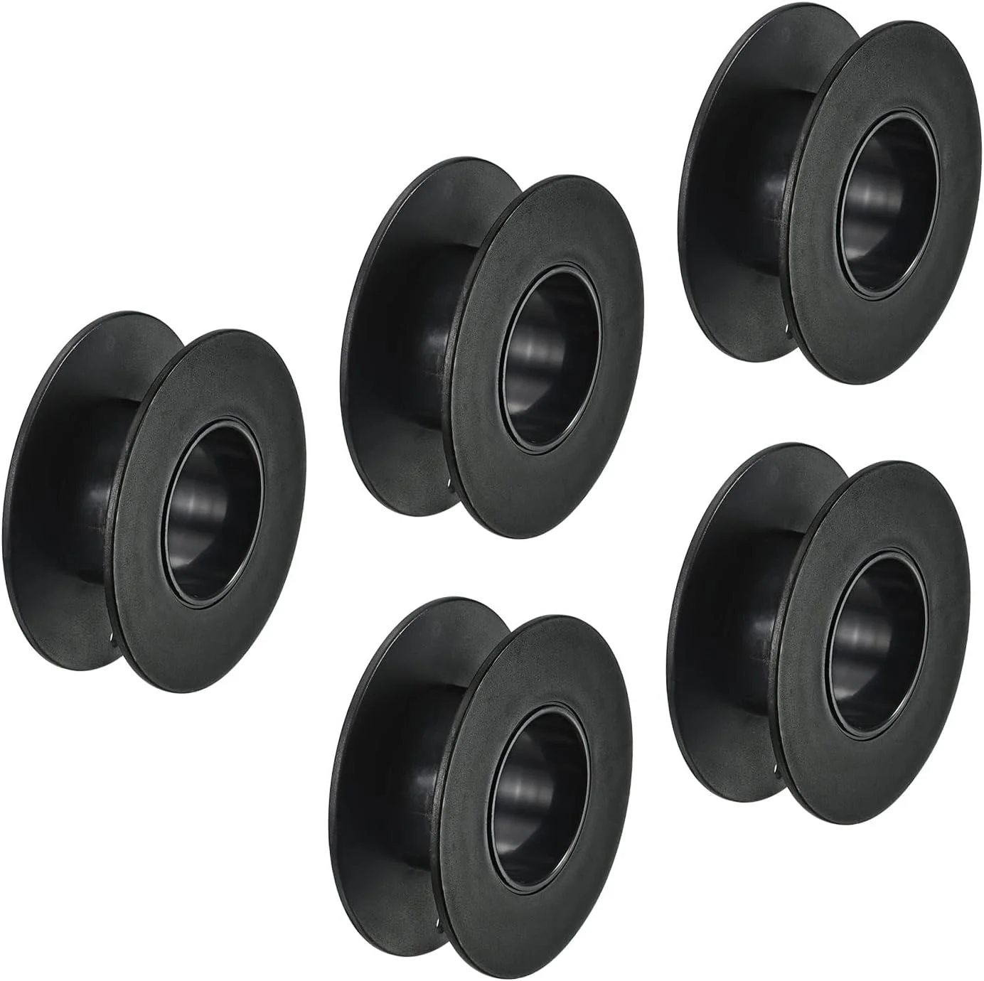 پاتیکیل ماسوره نخ دندان 2.2 اینچی، بسته 20 عددی ماسوره های خالی پلاستیکی نخ، نوار زنجیره ای ماسوره بافندگی سیم برای گلدوزی خیاطی، مشکی