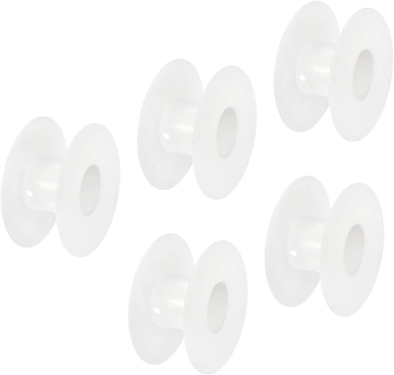 بوبین نخ دندان PATIKIL، 7 سانتی متر، بسته 10 عددی، قرقره های نخ خالی پلاستیکی، نوار زنجیره ای بافندگی سیم برای گلدوزی خیاطی، سفید