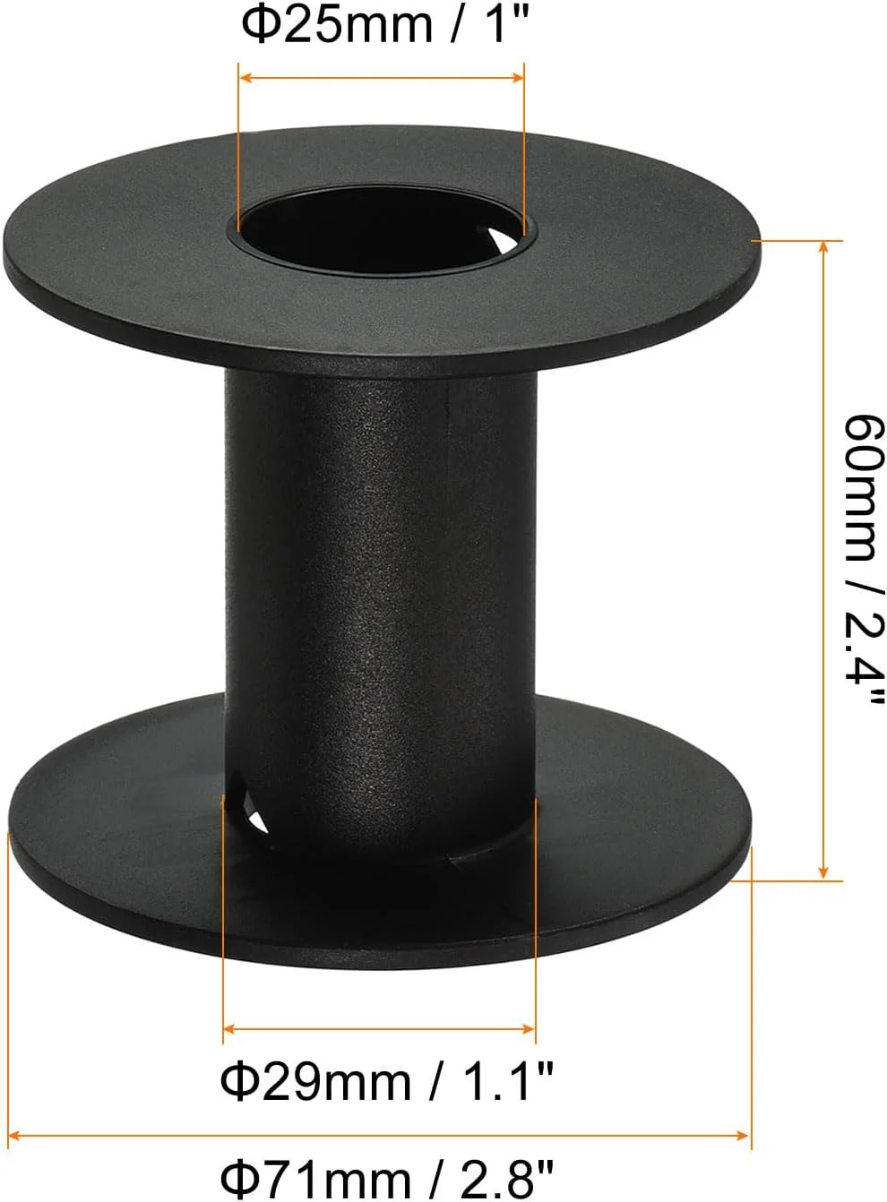 قرقره نخ پاتیکیل 2.8 اینچی، بسته 10 عددی قرقره های خالی پلاستیکی برای نخ، قرقره بافندگی سیم، نوار زنجیری برای خیاطی و گلدوزی، مشکی قرقره نخ پاتیکیل 2.8 اینچی، بسته 10 عددی قرقره های خالی پلاستیکی برای نخ، قرقره بافندگی سیم، نوار زنجیری برای خیاطی و گلدوزی، مشکی