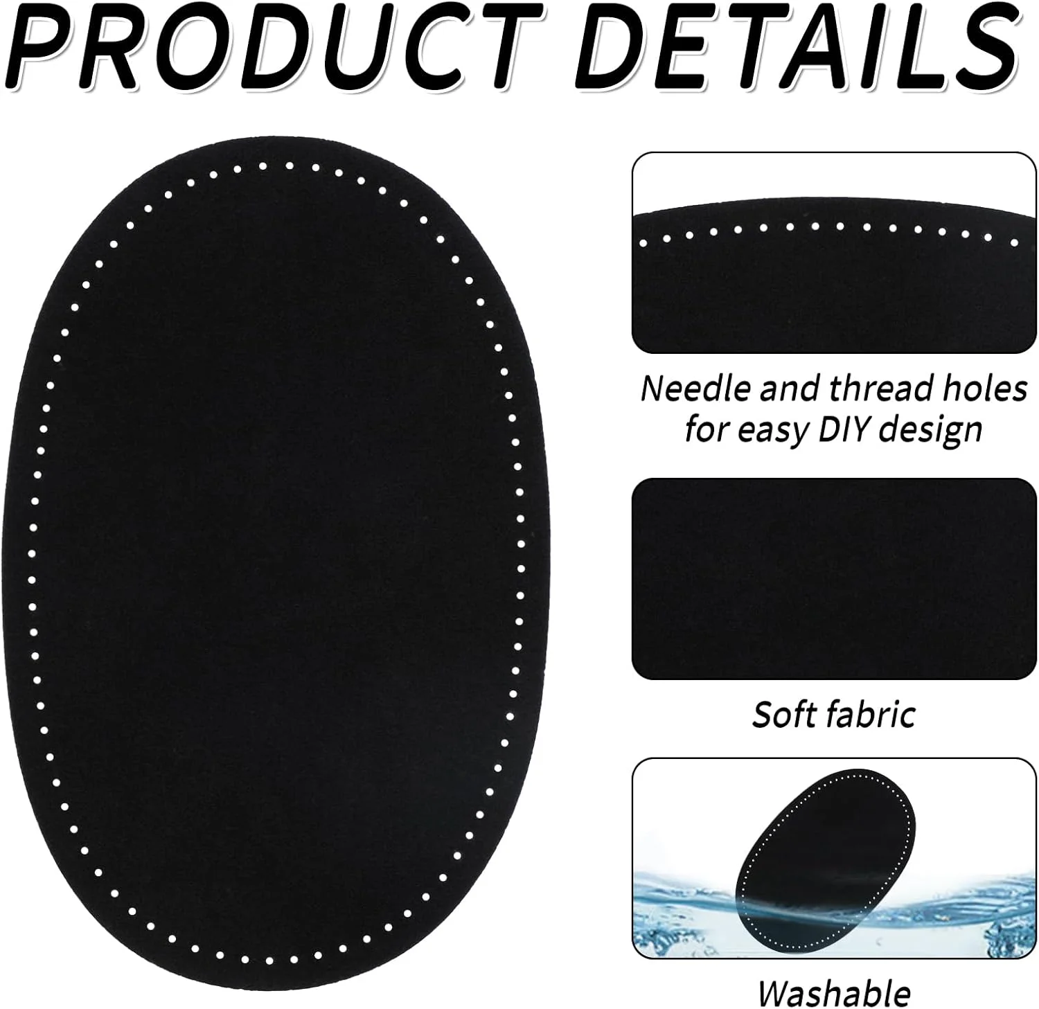 2 عدد وصله آرنج برای ژاکت، وصله های بیضی شکل آرنج برای لباس چرم مصنوعی وصله های دوختنی آرنج وصله های تعمیر برای ژاکت، کاپشن، شلوار (مشکی) 2 عدد وصله آرنج برای ژاکت، وصله های بیضی شکل آرنج برای لباس چرم مصنوعی وصله های دوختنی آرنج وصله های تعمیر برای ژاکت، کاپشن، شلوار (مشکی)