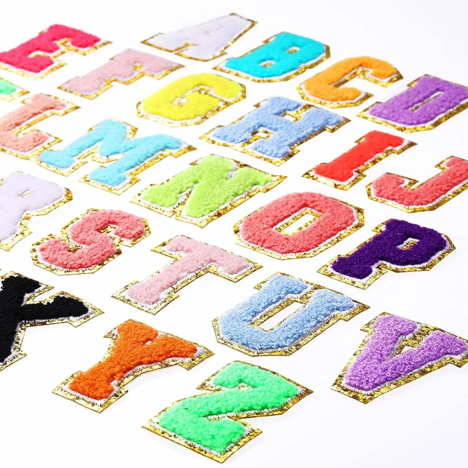 26 عدد تکه پارچه برای لباس، تکه پارچه های حروف، تکه پارچه های حروف چنیل اتویی، تکه پارچه های حروف الفبا A-Z برای لوازم DIY (2.8 اینچ) 26 عدد تکه پارچه برای لباس، تکه پارچه های حروف، تکه پارچه های حروف چنیل اتویی، تکه پارچه های حروف الفبا A-Z برای لوازم DIY (2.8 اینچ)