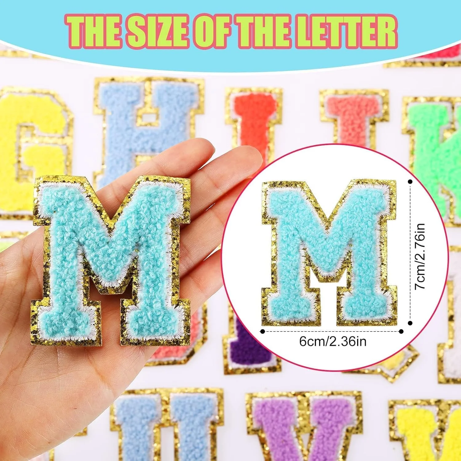 26 عدد تکه پارچه برای لباس، تکه پارچه های حروف، تکه پارچه های حروف چنیل اتویی، تکه پارچه های حروف الفبا A-Z برای لوازم DIY (2.8 اینچ) 26 عدد تکه پارچه برای لباس، تکه پارچه های حروف، تکه پارچه های حروف چنیل اتویی، تکه پارچه های حروف الفبا A-Z برای لوازم DIY (2.8 اینچ)