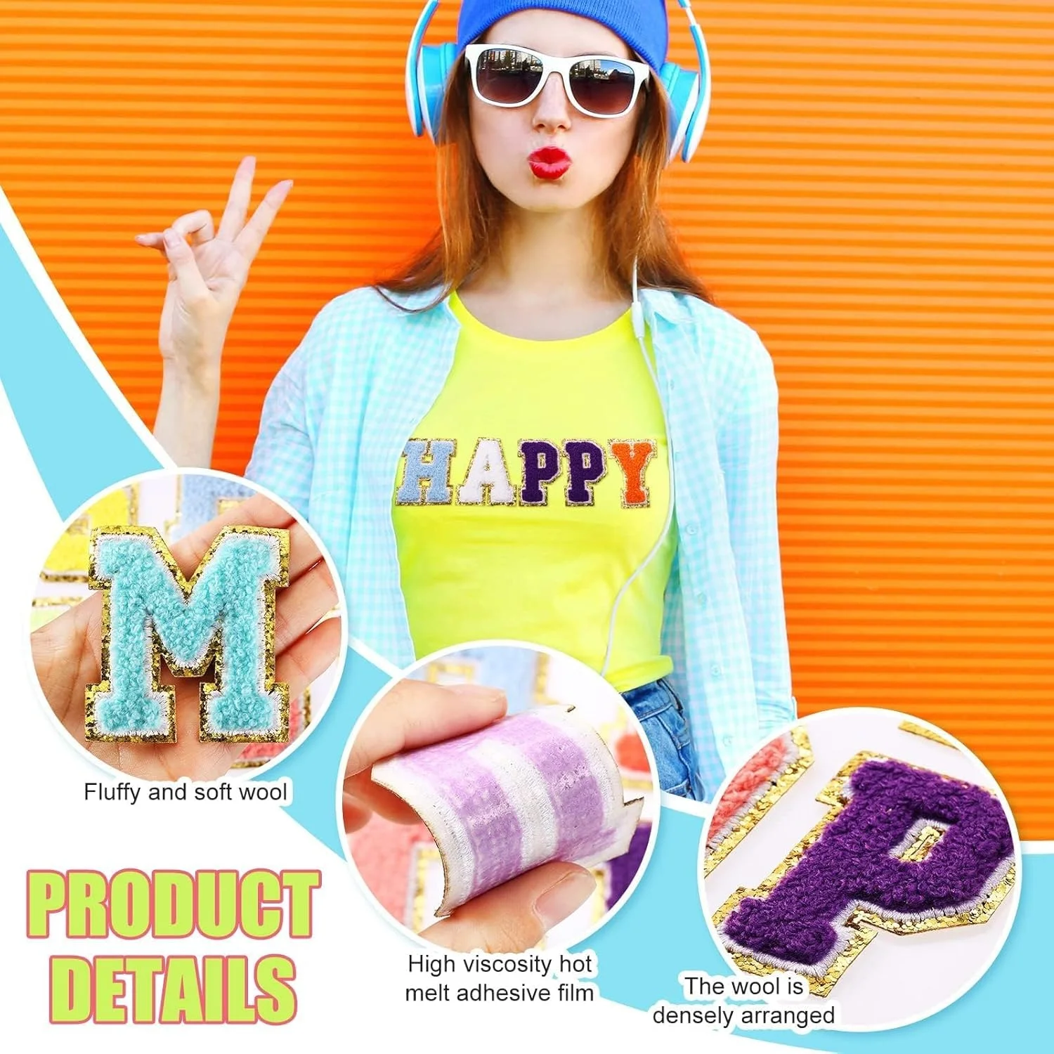 26 عدد تکه پارچه برای لباس، تکه پارچه های حروف، تکه پارچه های حروف چنیل اتویی، تکه پارچه های حروف الفبا A-Z برای لوازم DIY (2.8 اینچ) 26 عدد تکه پارچه برای لباس، تکه پارچه های حروف، تکه پارچه های حروف چنیل اتویی، تکه پارچه های حروف الفبا A-Z برای لوازم DIY (2.8 اینچ)