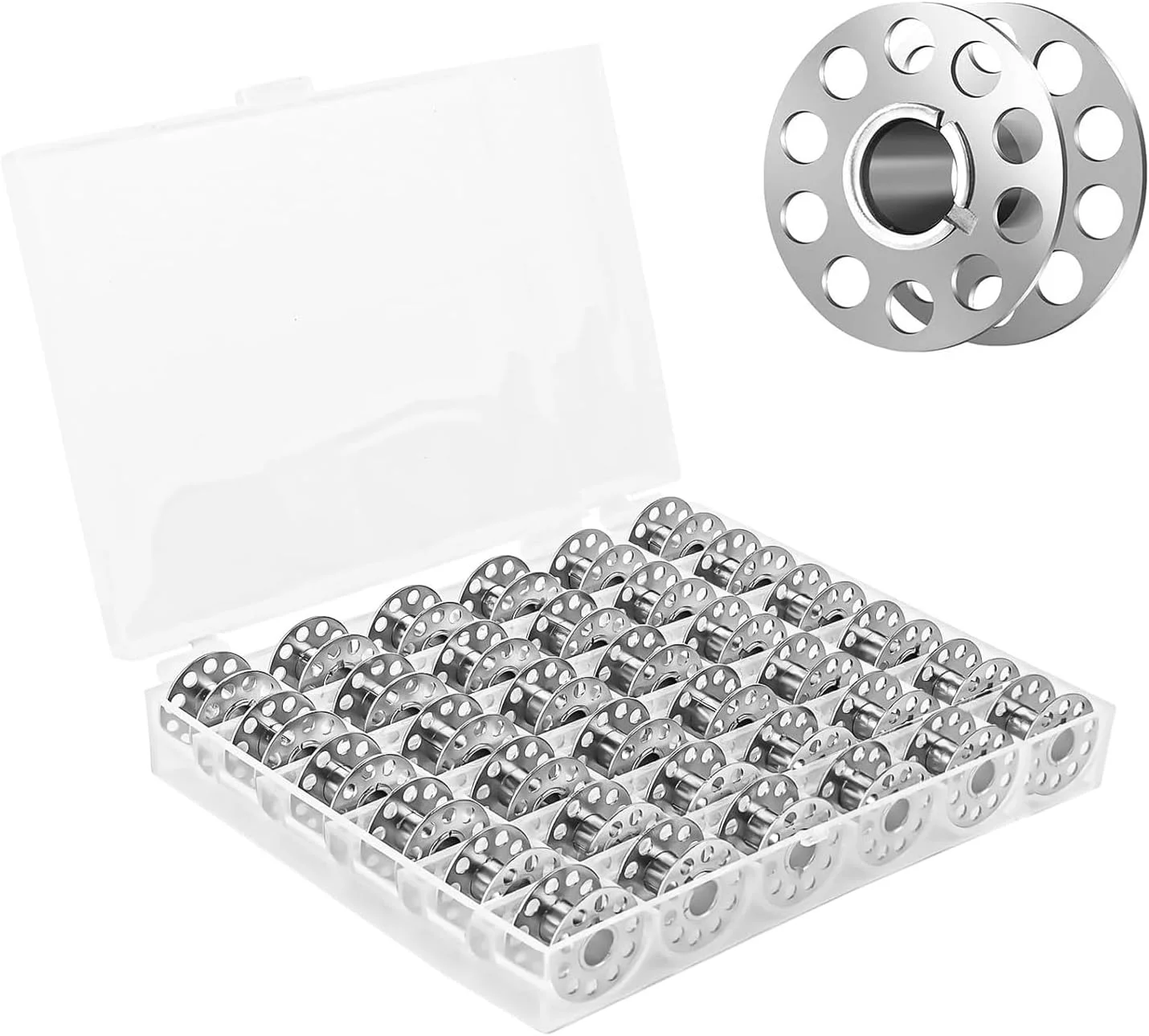 ماسوره چرخ خیاطی PARFCO، 36 عدد ماسوره فلزی ماسوره خالی با جعبه ماسوره شفاف، قطر داخلی 7 میلی متر، ماسوره چرخ خیاطی، لوازم جانبی چرخ خیاطی، برای خیاطی، پروژه های DIY ماسوره چرخ خیاطی PARFCO، 36 عدد ماسوره فلزی ماسوره خالی با جعبه ماسوره شفاف، قطر داخلی 7 میلی متر، ماسوره چرخ خیاطی، لوازم جانبی چرخ خیاطی، برای خیاطی، پروژه های DIY