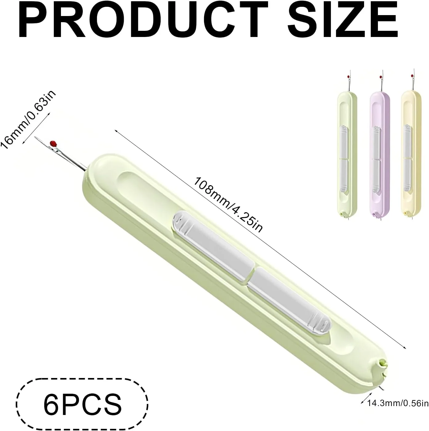 نخسوزنکن پارفکو 2 در 1، 6 عدد نخسوزنکن و جداکننده درز قابل افزایش، مناسب برای کارگاههای خیاطی و استفاده خانگی نخسوزنکن پارفکو 2 در 1، 6 عدد نخسوزنکن و جداکننده درز قابل افزایش، مناسب برای کارگاههای خیاطی و استفاده خانگی