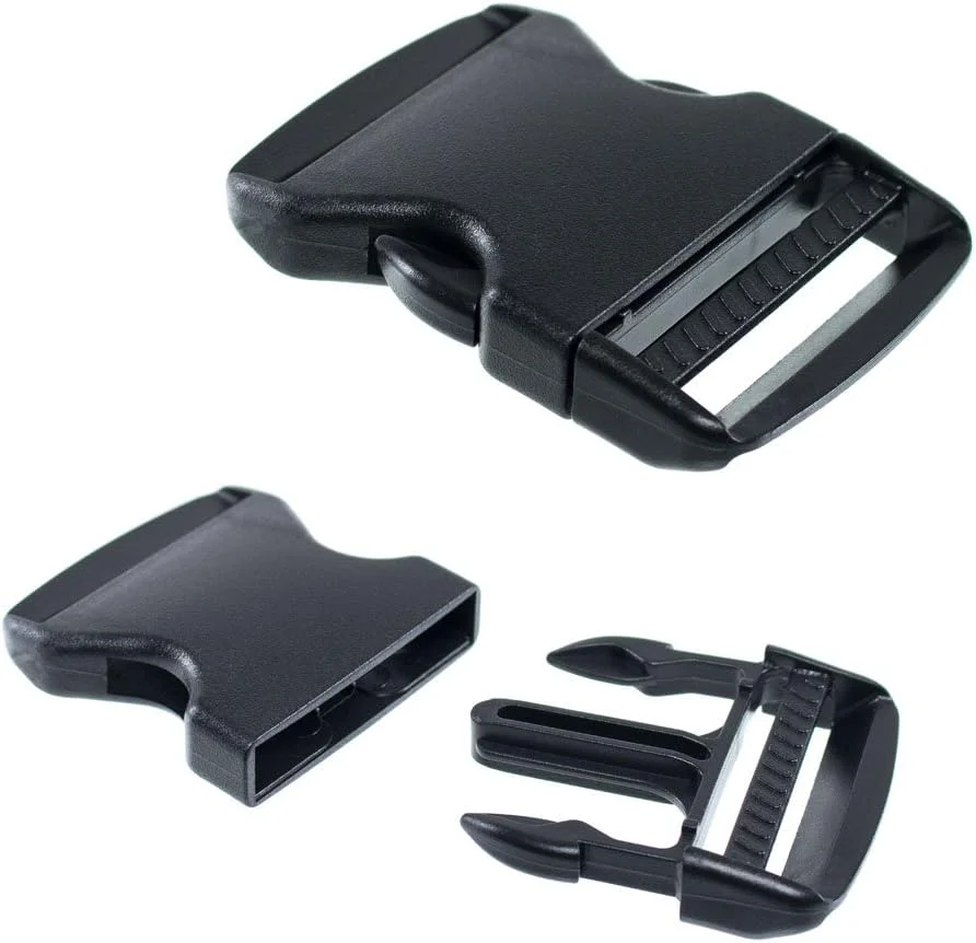 سگک های پلاستیکی مشکی ضخیم 2 اینچی نظامی PARACORD PLANET - گیره های رهاسازی سریع جانبی بدون نیاز به دوخت - بست های قابل تنظیم جایگزین قوی برای بندهای کیف نایلونی - بسته 2 عددی سگک های پلاستیکی مشکی ضخیم 2 اینچی نظامی PARACORD PLANET - گیره های رهاسازی سریع جانبی بدون نیاز به دوخت - بست های قابل تنظیم جایگزین قوی برای بندهای کیف نایلونی - بسته 2 عددی