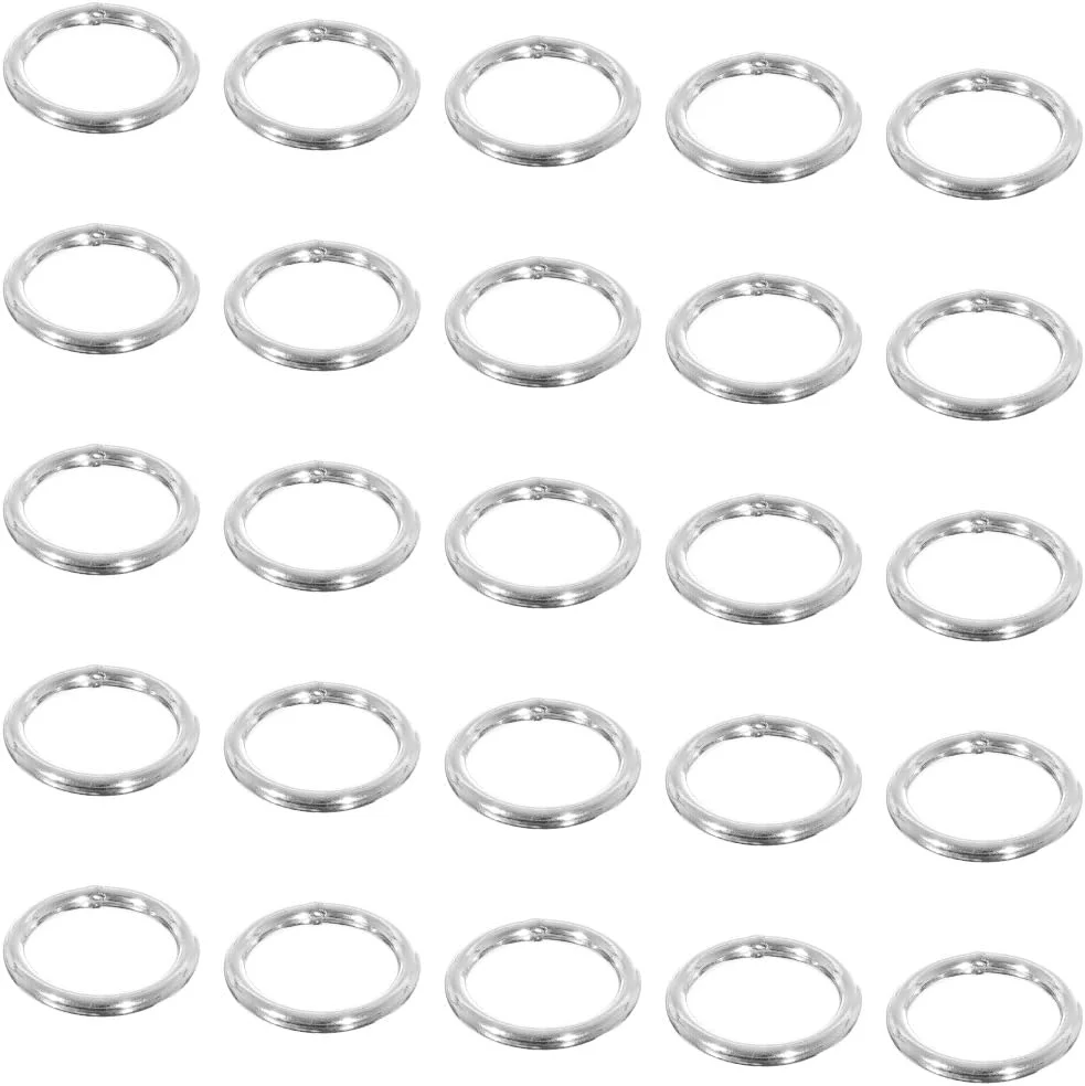 مجموعه 20 حلقه فلزی نقره ای O شکل پاراکورد پلنت برای بند کیف، کیف دستی و کوله پشتی مجموعه 20 حلقه فلزی نقره ای O شکل پاراکورد پلنت برای بند کیف، کیف دستی و کوله پشتی