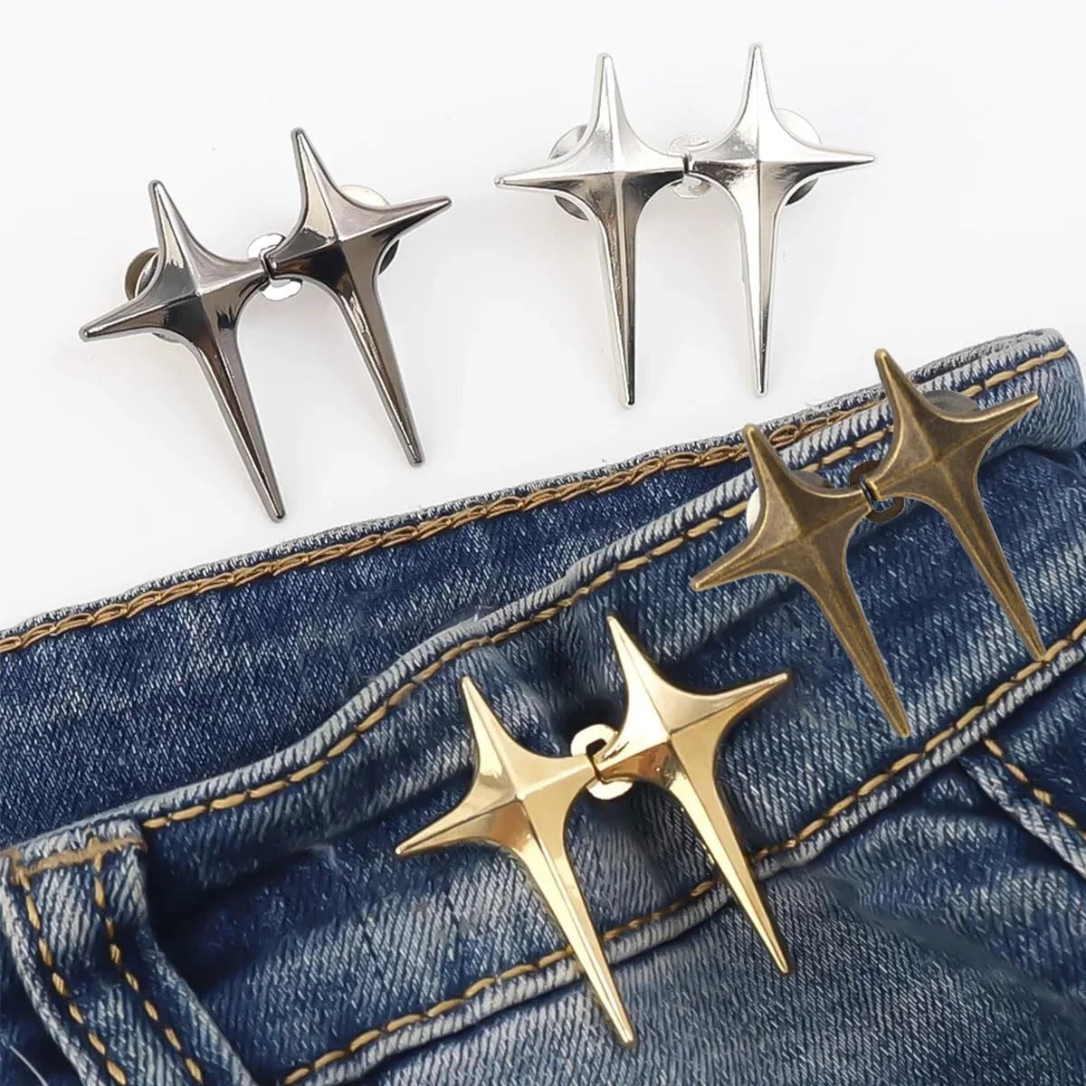 پاوتکسپوم 8 ست دکمه ستاره ای قابل تنظیم برای تنگ کردن کمر شلوار، ست سگک کمری قابل تنظیم بدون نیاز به دوخت و ابزار، سگک های کمری تزئینی جداشدنی، دکمه های سوزنی جین برای شلوار جین، شلوار و دامن های گشاد پاوتکسپوم 8 ست دکمه ستاره ای قابل تنظیم برای تنگ کردن کمر شلوار، ست سگک کمری قابل تنظیم بدون نیاز به دوخت و ابزار، سگک های کمری تزئینی جداشدنی، دکمه های سوزنی جین برای شلوار جین، شلوار و دامن های گشاد