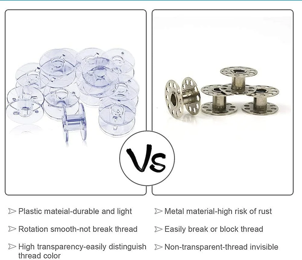 PannySewCraft بسته 20 عددی ماسوره شفاف کلاس 15 سینگر مدل 006066008 PannySewCraft بسته 20 عددی ماسوره شفاف کلاس 15 سینگر مدل 006066008