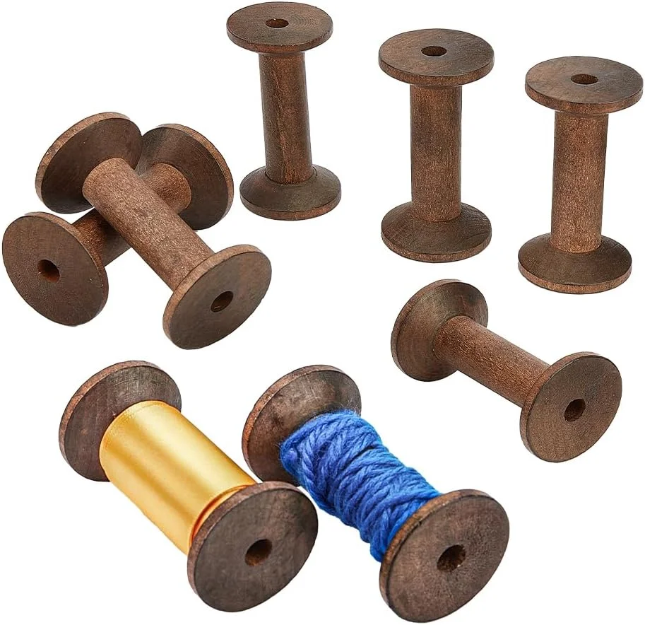 PandaHall بسته 8 عددی قرقره چوبی 8 سانتی متری، ماسوره خیاطی، قرقره نخ گلدوزی خالی، قرقره بافندگی سیم برای ماشین های گلدوزی، نخ سیم، بسته بندی زنجیره جواهرات PandaHall بسته 8 عددی قرقره چوبی 8 سانتی متری، ماسوره خیاطی، قرقره نخ گلدوزی خالی، قرقره بافندگی سیم برای ماشین های گلدوزی، نخ سیم، بسته بندی زنجیره جواهرات