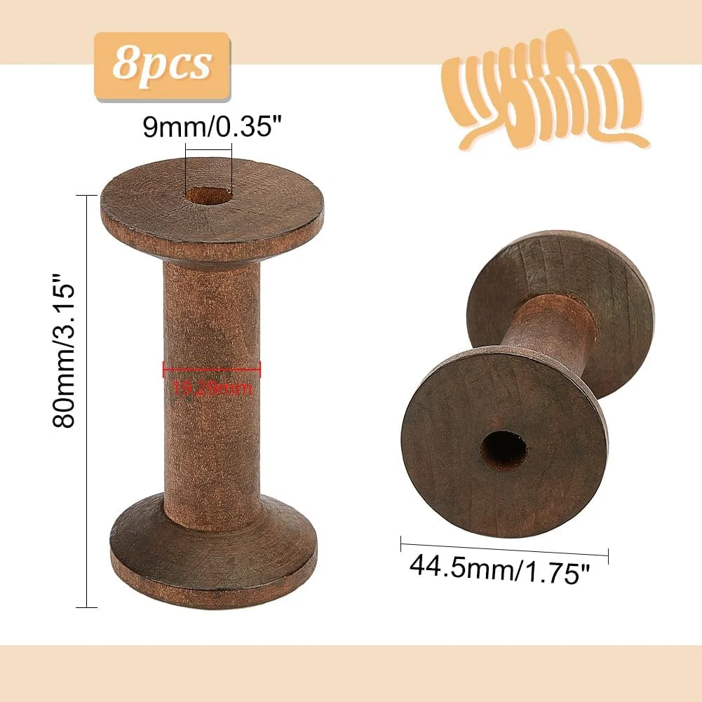 PandaHall بسته 8 عددی قرقره چوبی 8 سانتی متری، ماسوره خیاطی، قرقره نخ گلدوزی خالی، قرقره بافندگی سیم برای ماشین های گلدوزی، نخ سیم، بسته بندی زنجیره جواهرات PandaHall بسته 8 عددی قرقره چوبی 8 سانتی متری، ماسوره خیاطی، قرقره نخ گلدوزی خالی، قرقره بافندگی سیم برای ماشین های گلدوزی، نخ سیم، بسته بندی زنجیره جواهرات