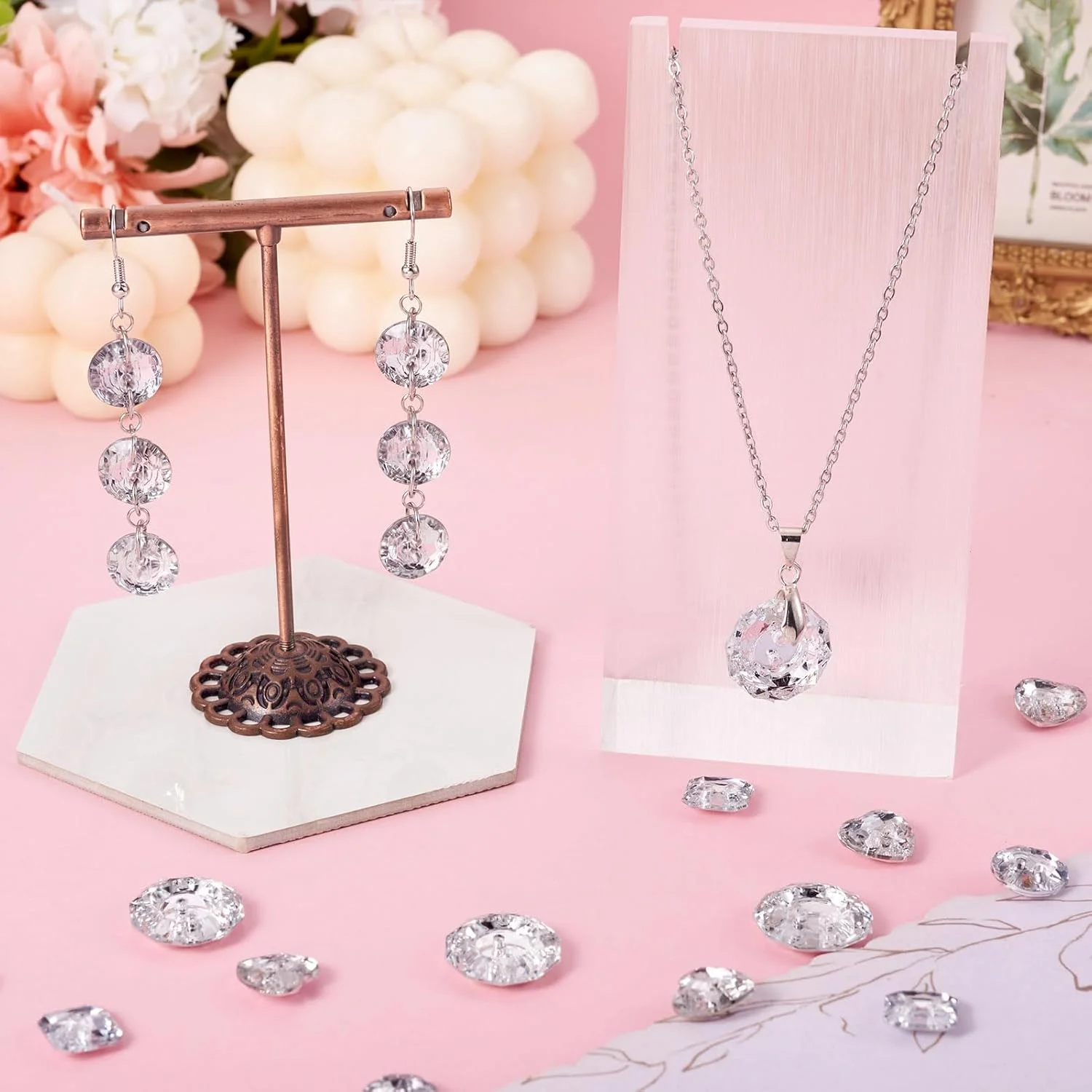 پانداهال 100 عدد دکمه های دو سوراخه اکریلیک کریستالی شفاف با نگین های بدلیجات برای دوخت و اتصال، مناسب برای ساخت زیورآلات و اسکرپ بوک، سایز BUTT-X0001 پانداهال 100 عدد دکمه های دو سوراخه اکریلیک کریستالی شفاف با نگین های بدلیجات برای دوخت و اتصال، مناسب برای ساخت زیورآلات و اسکرپ بوک، سایز BUTT-X0001